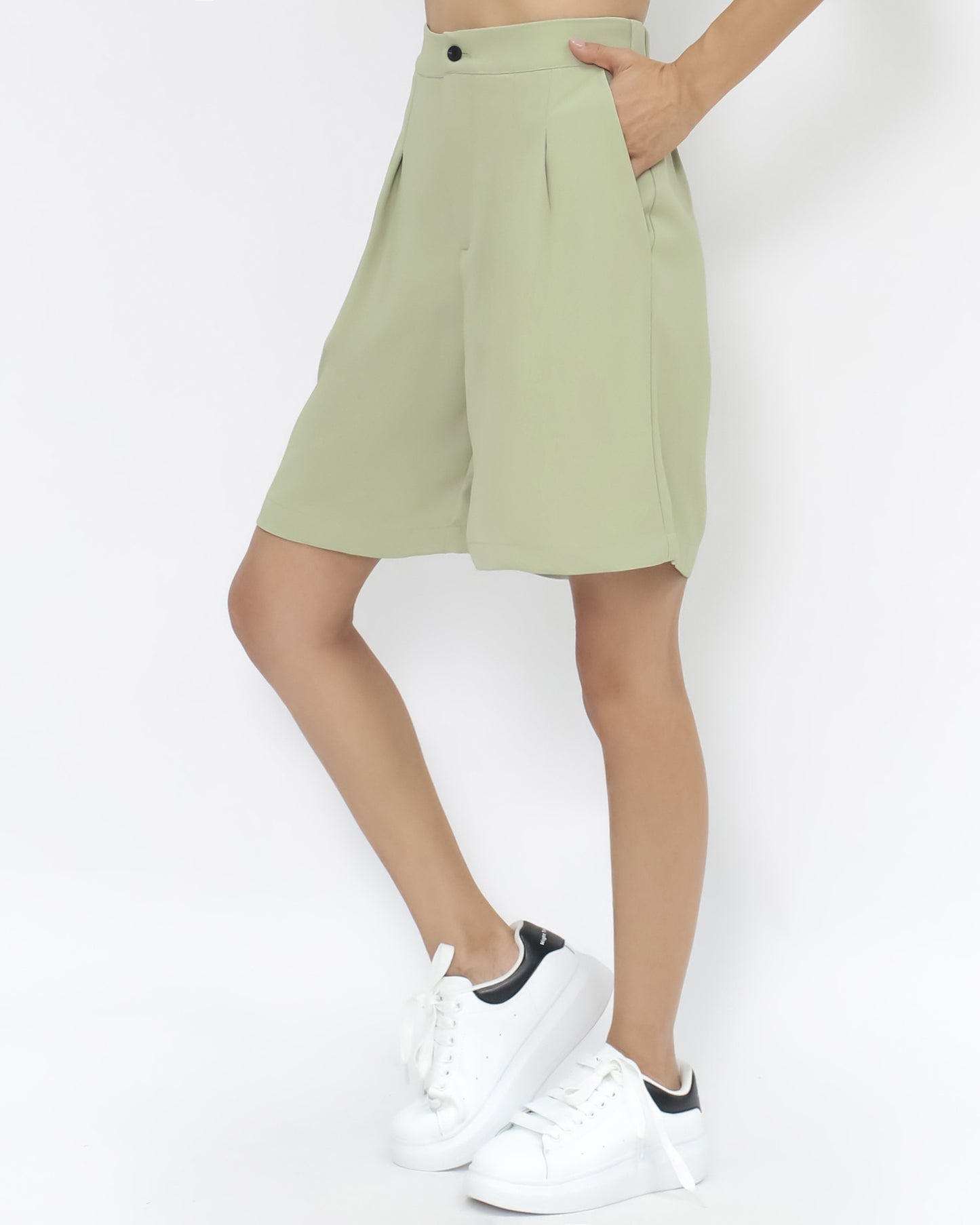 light green chiffon blazer & shorts set *pre-order*