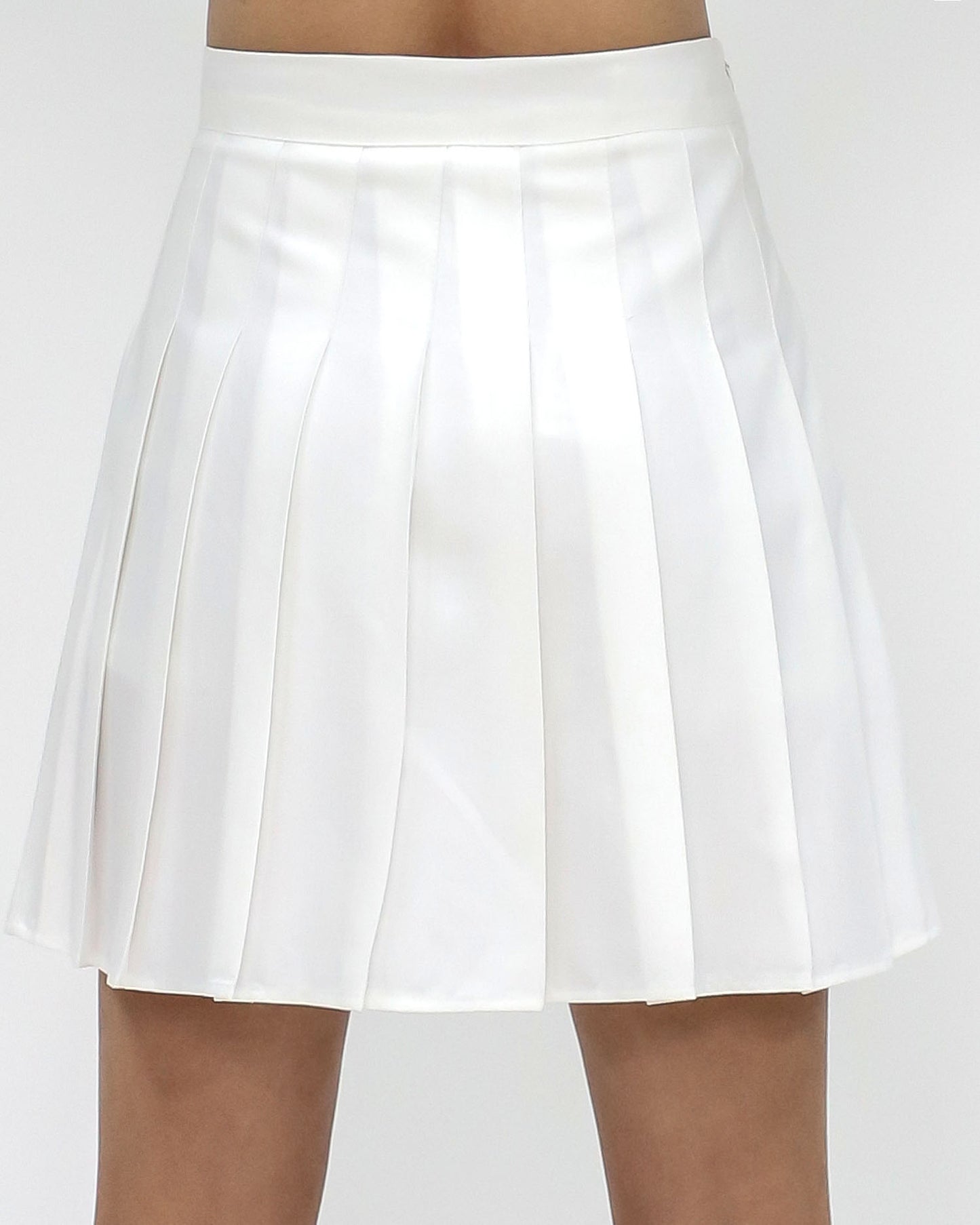 ivory pleats crepe skorts