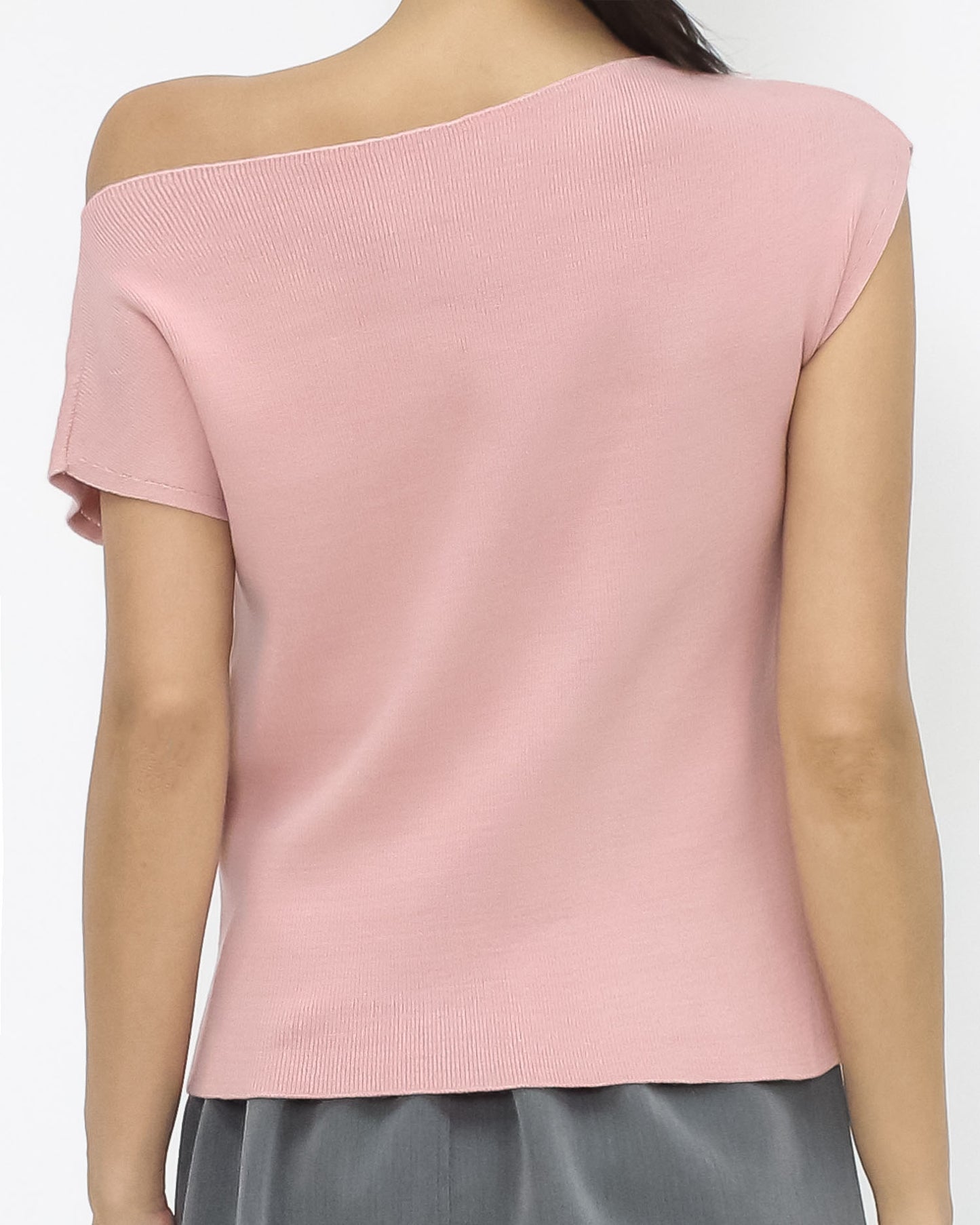 pink casual knitted top