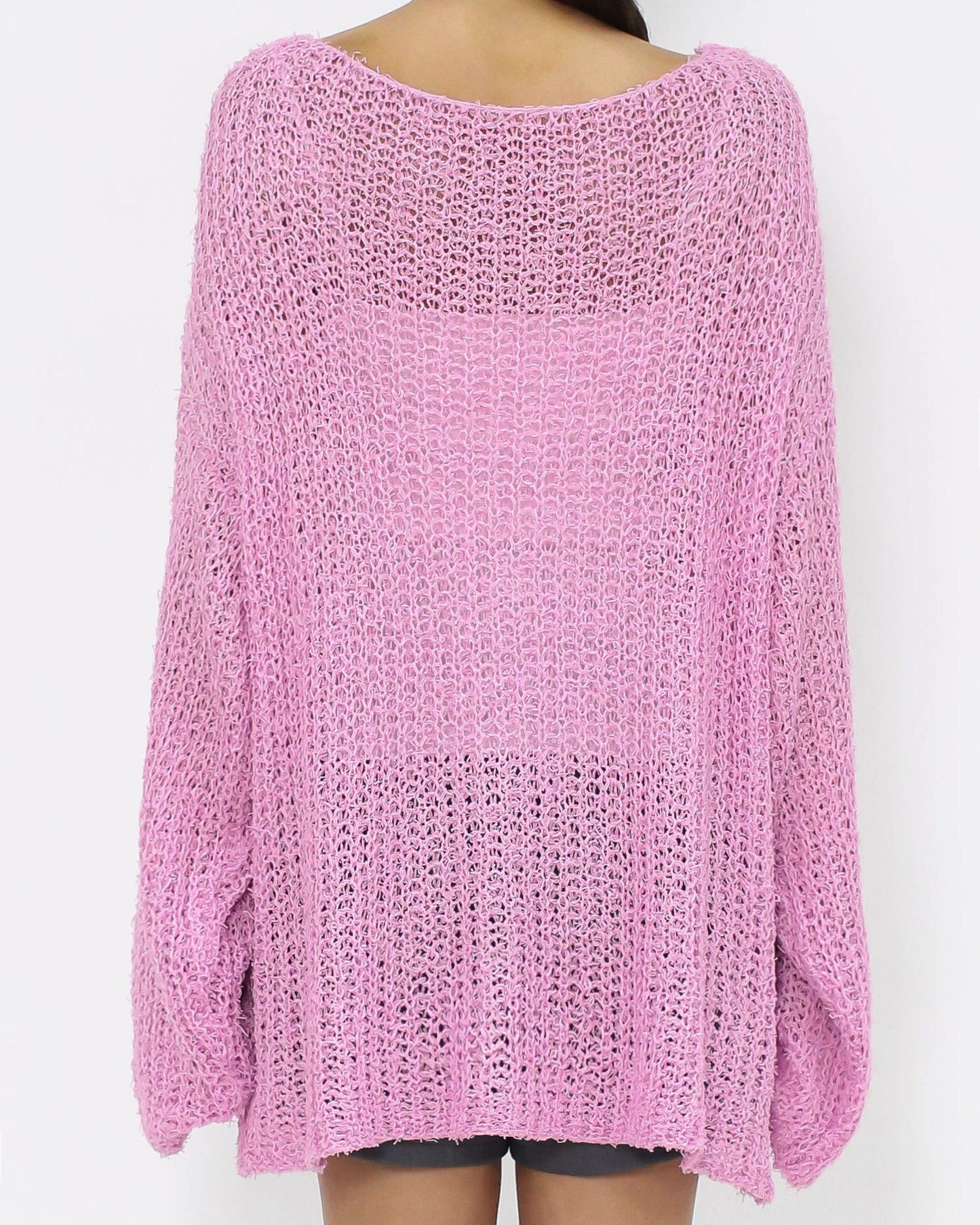 pink knitted top