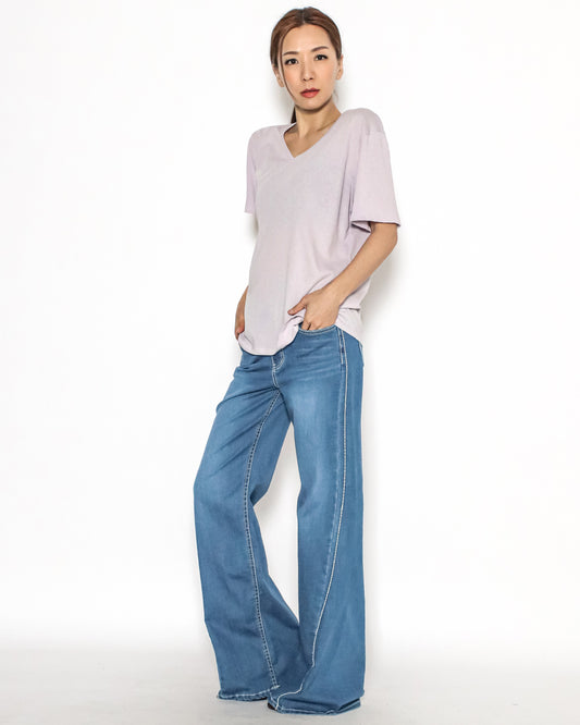 lilac u neck basic tee *pre-order*