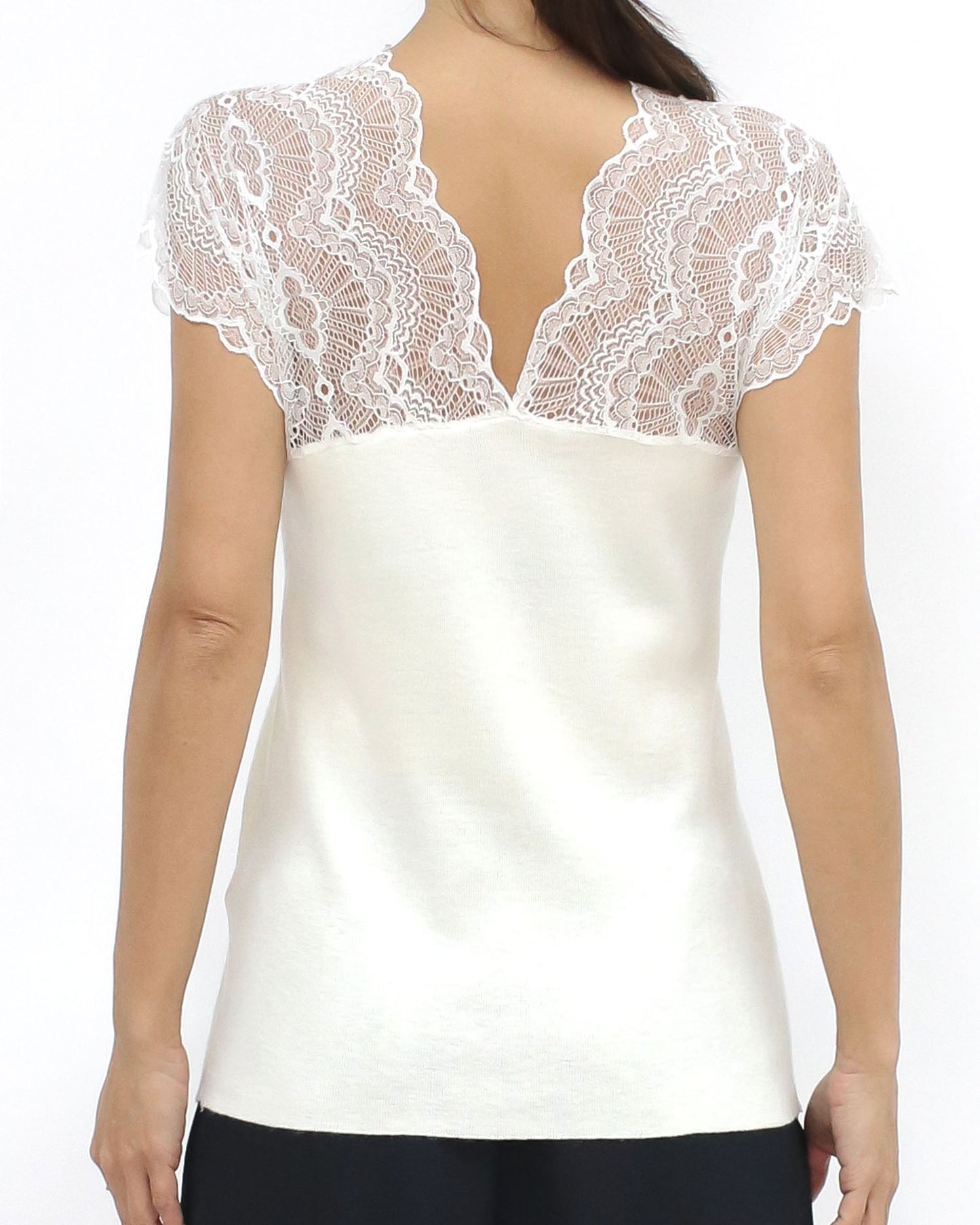 ivory lace knitted vest *pre-order*