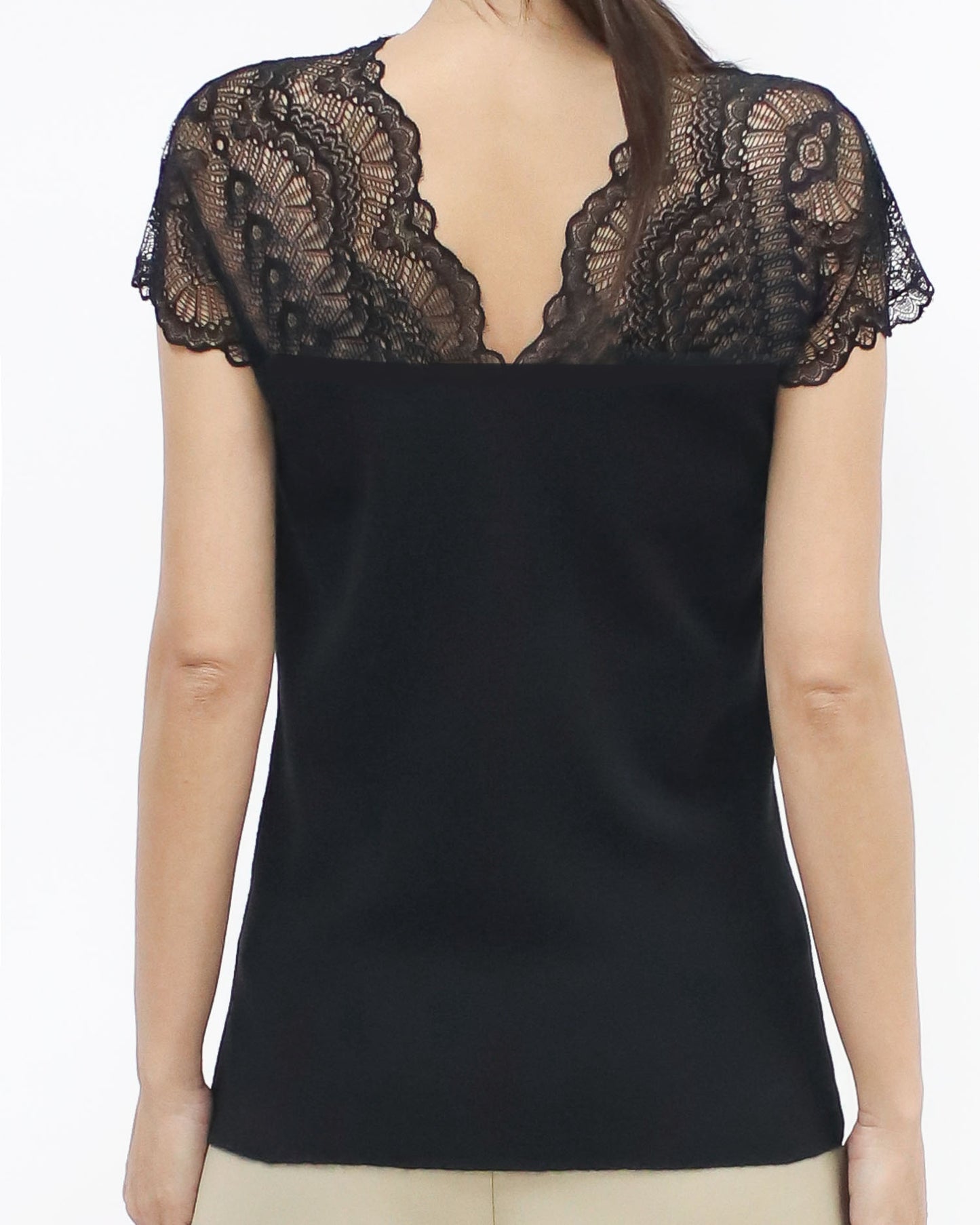 black lace knitted vest *pre-order*