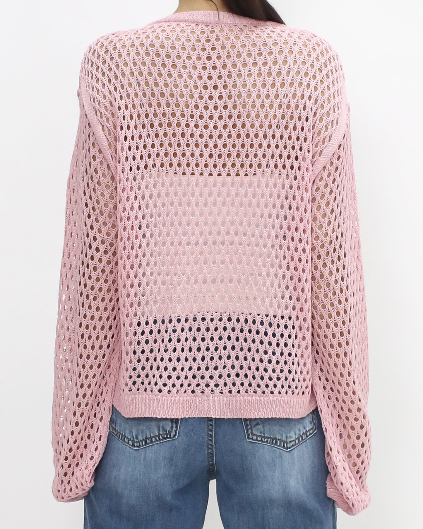 pink cage fine knitted cardigan *pre-order*