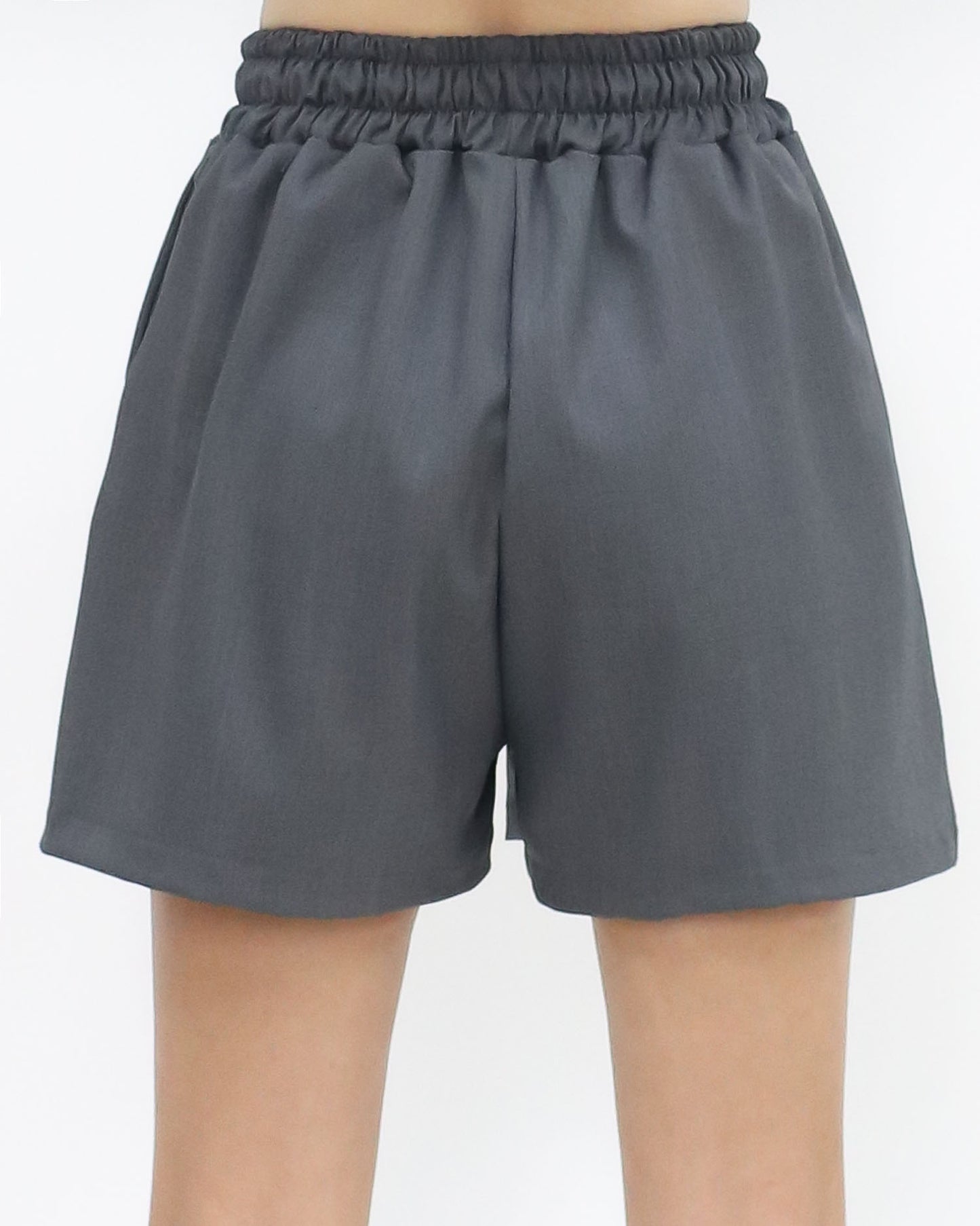 grey drawstring pockets shorts *pre-order*