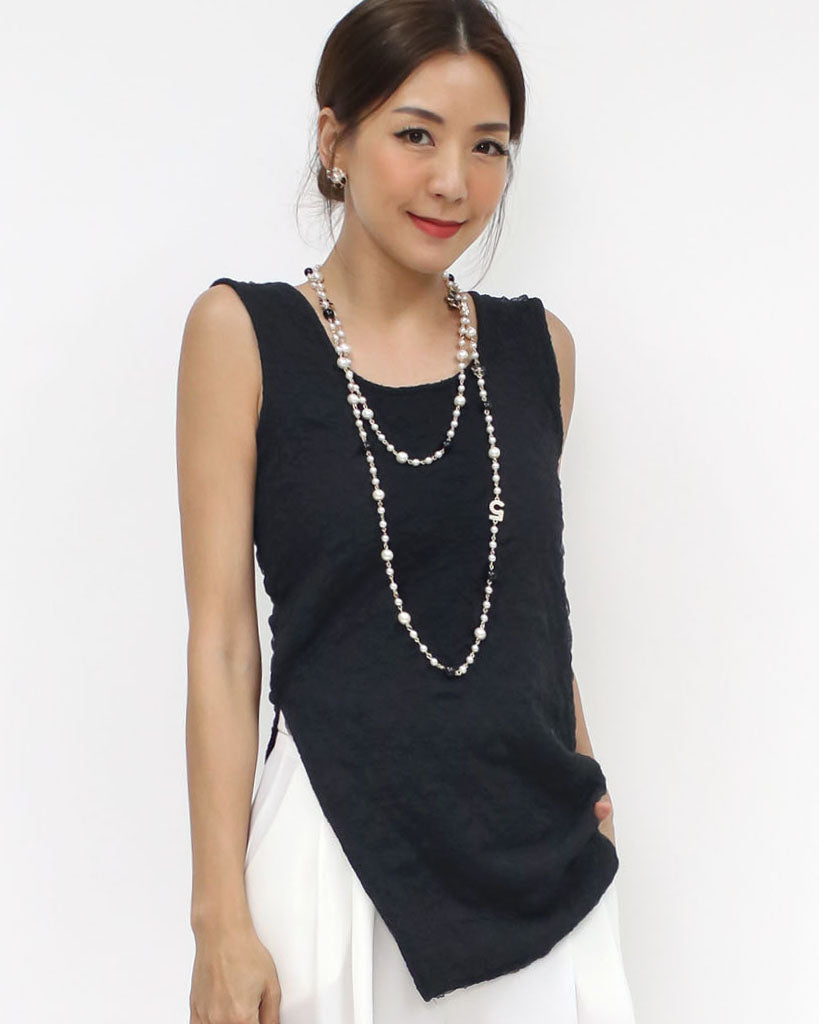 pearls flowers longline necklace *pre-order*