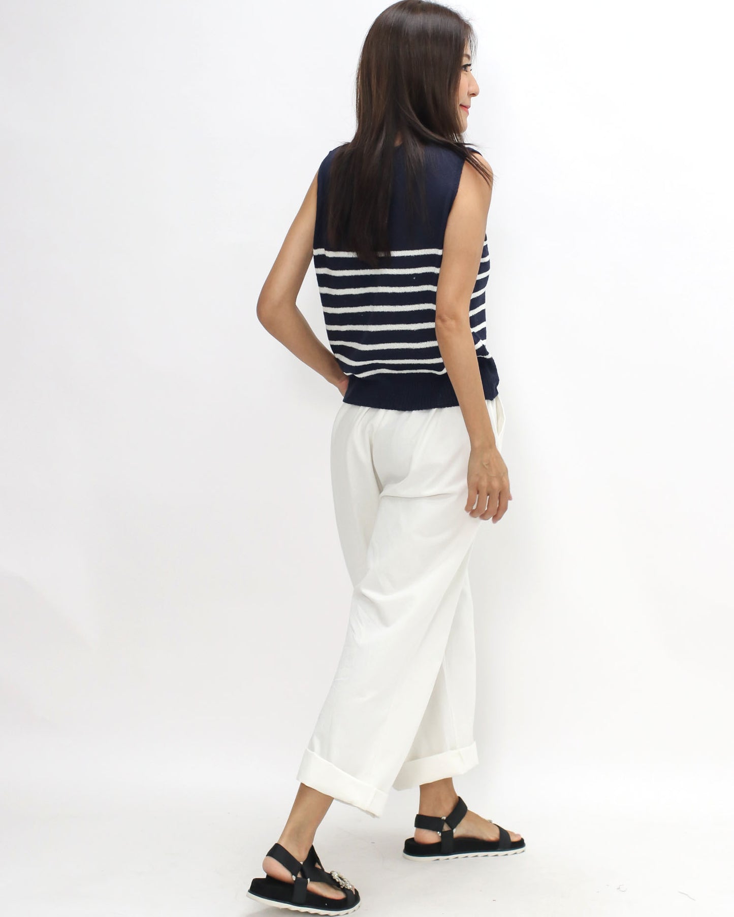 ivory casual straight leg pants *pre-order*