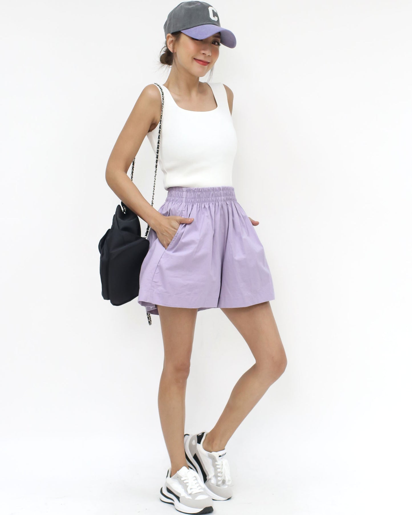 lilac tech sporty shorts *pre-order*