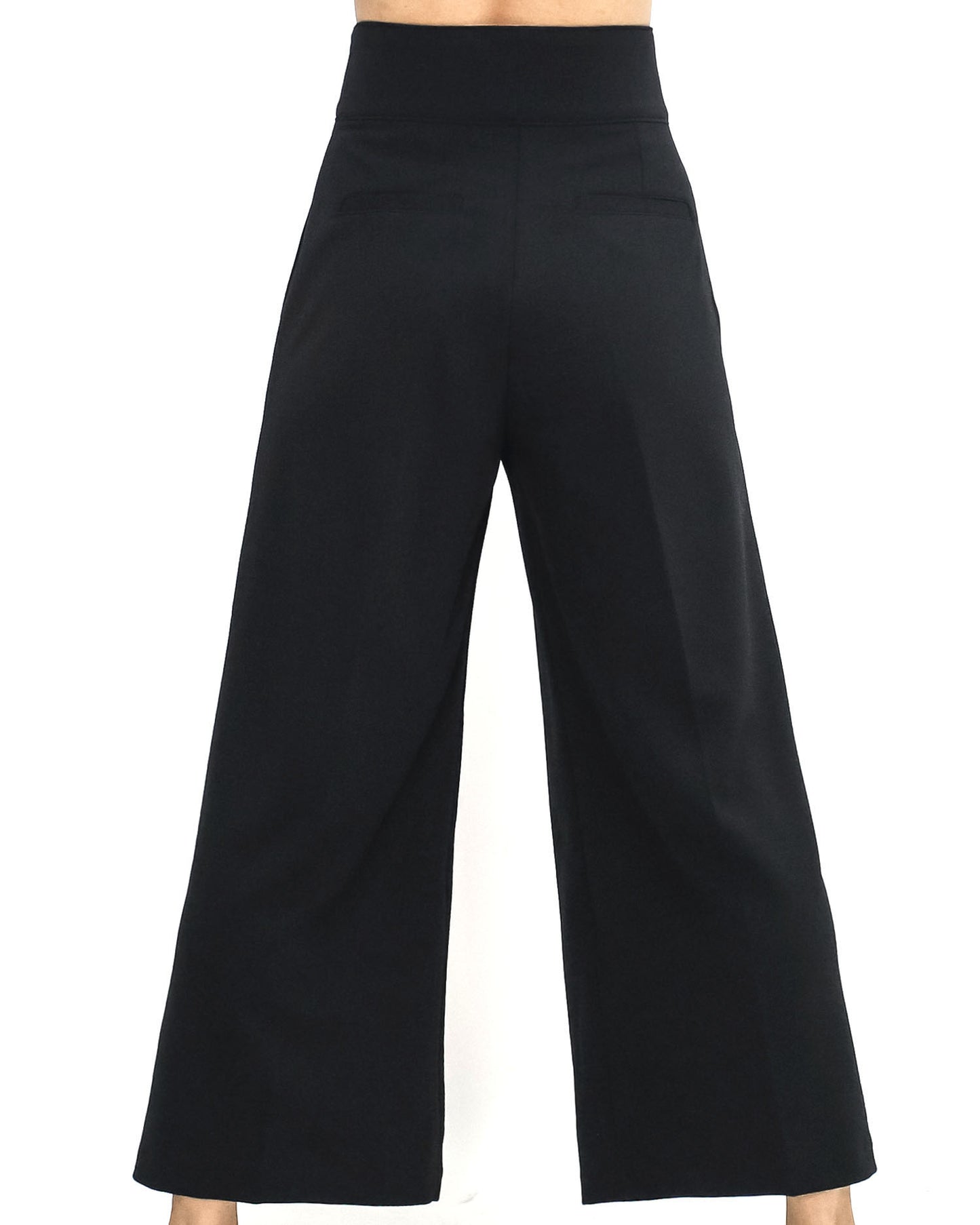 black cropped straight leg pants *pre-order*