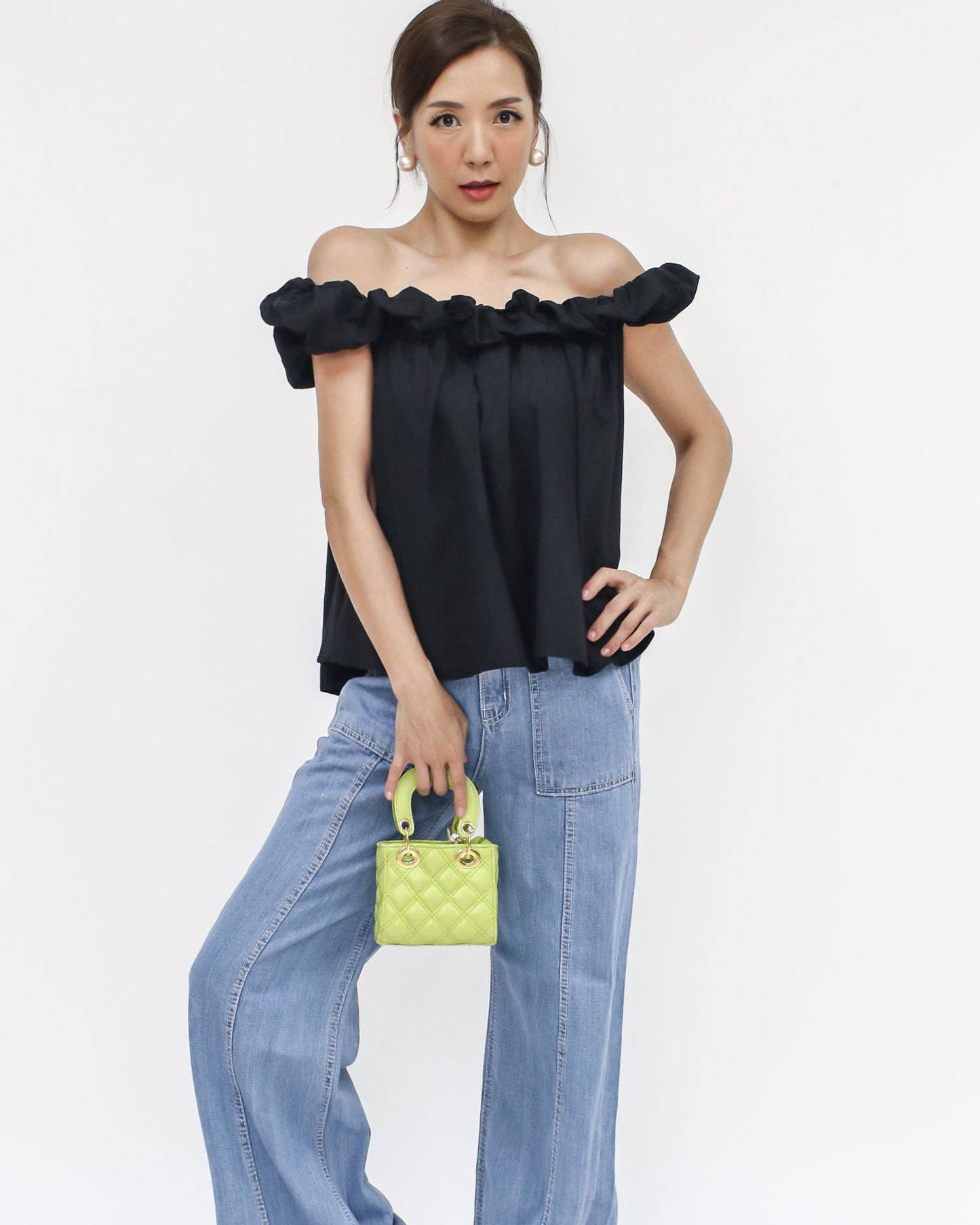 black off shoulders shirt top