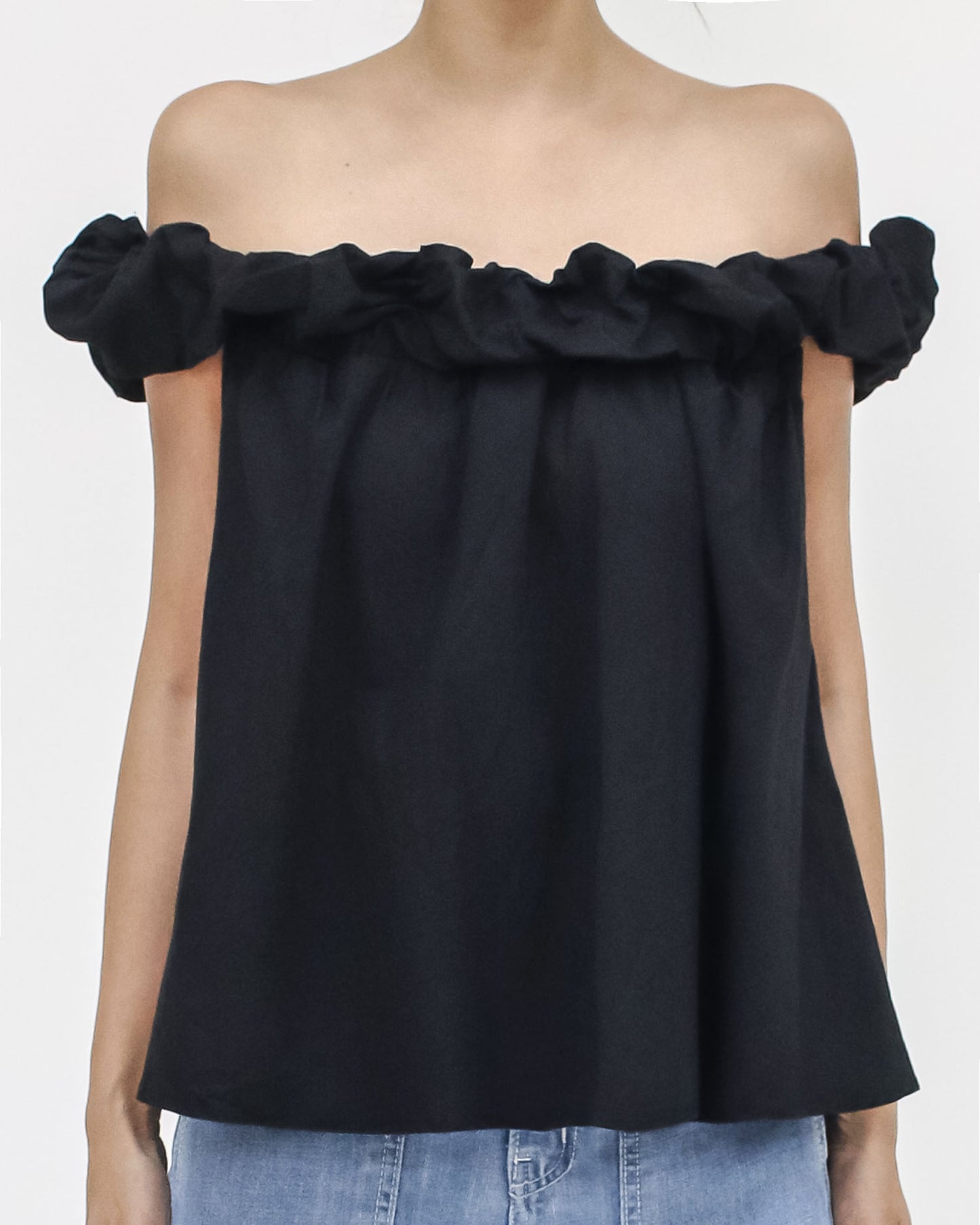 black off shoulders shirt top