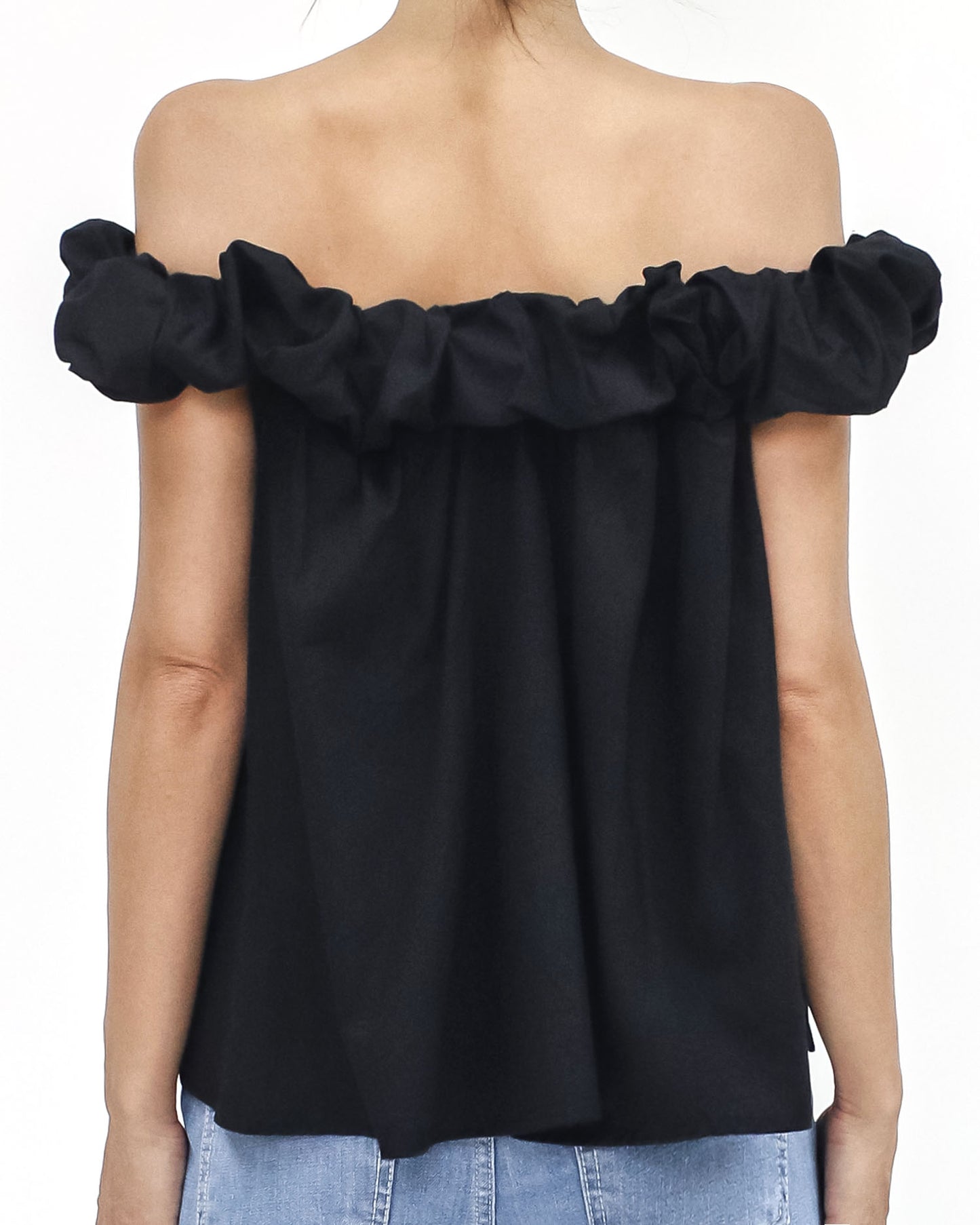 black off shoulders shirt top