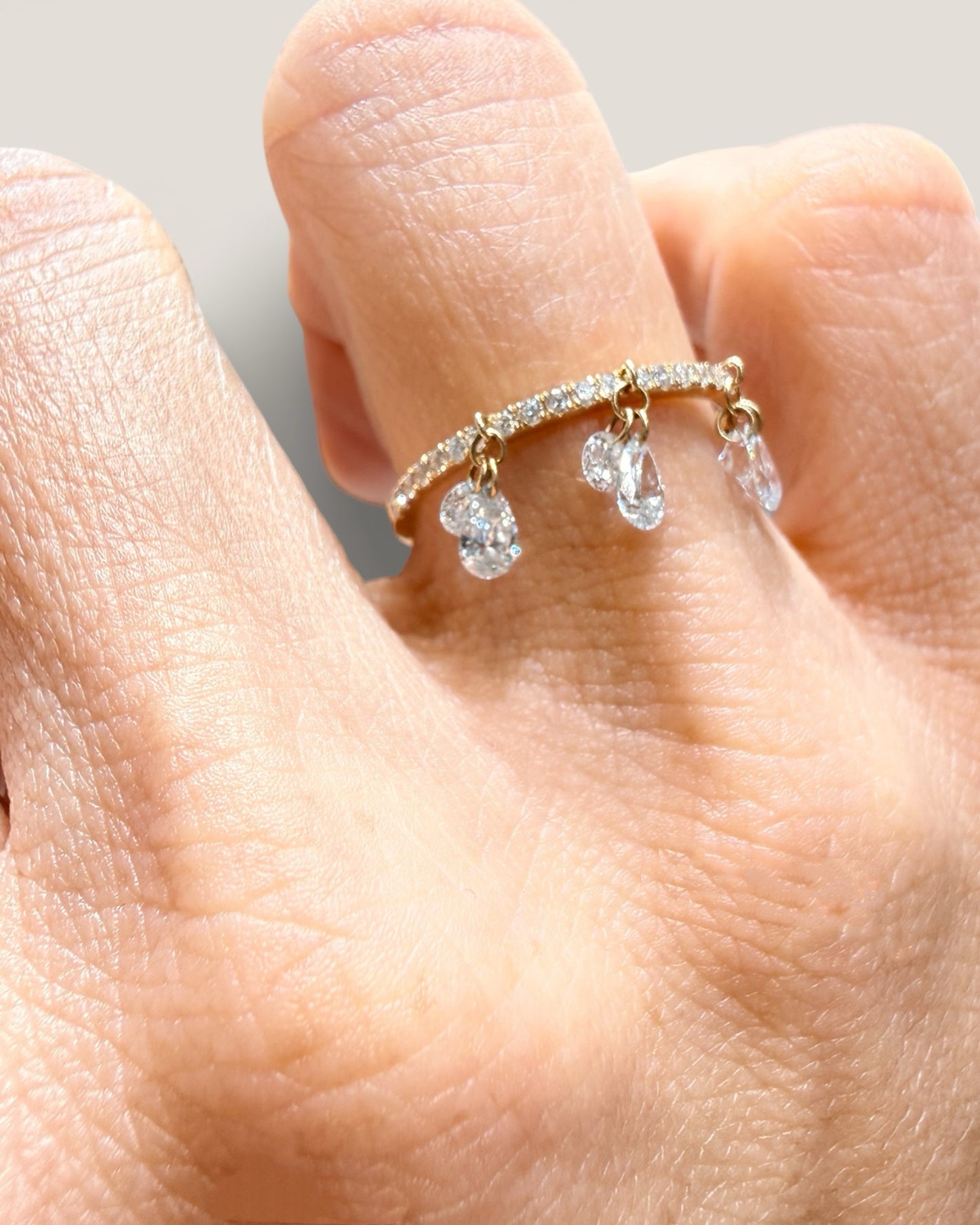 GAL teardrop halo lab-grown diamond ring *pre-order*