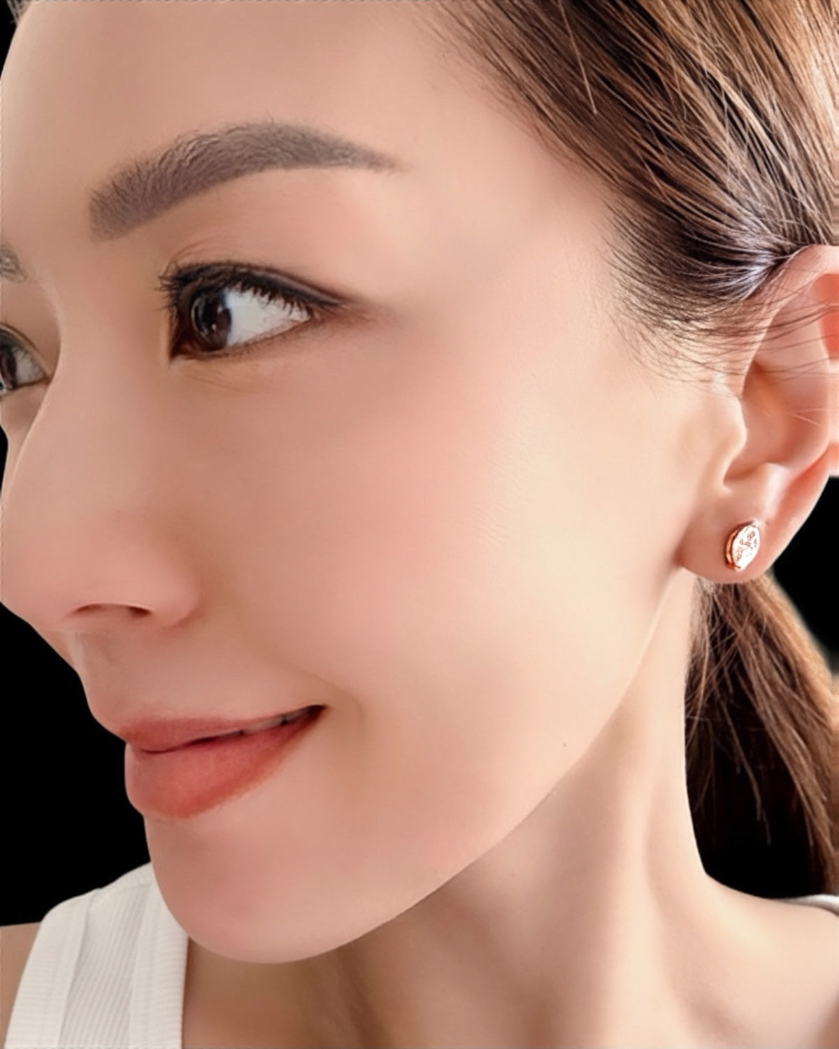 GAL 0.7ct each marquise lab-grown diamonds studded earrings