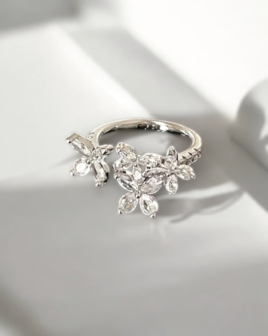 ASM butterflies lab-grown diamond 18K open ring *pre-order*