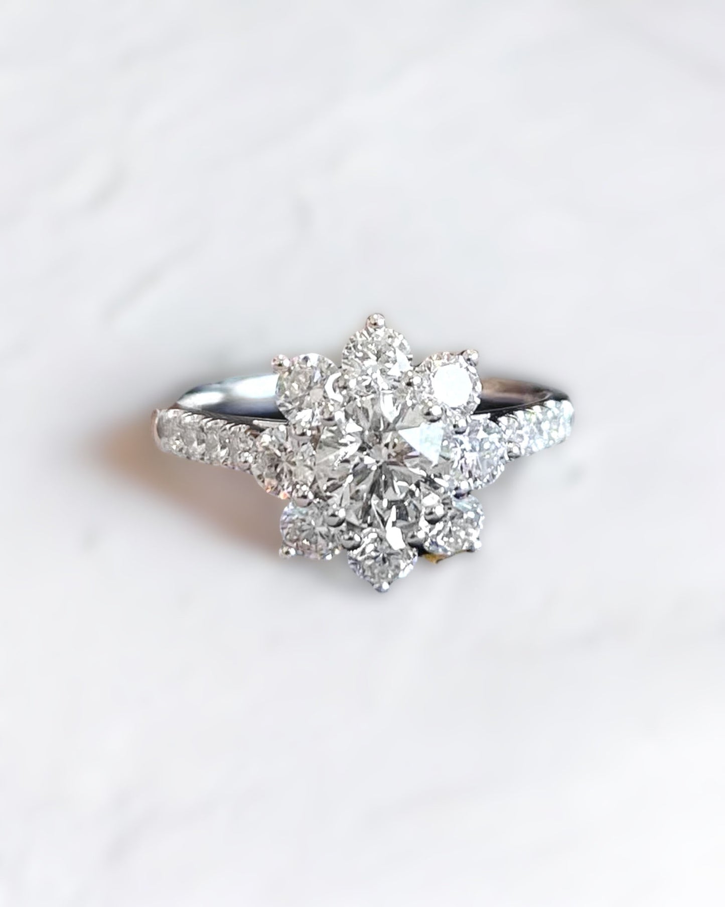 ASM sunflower lab-grown diamond 18K ring *pre-order*