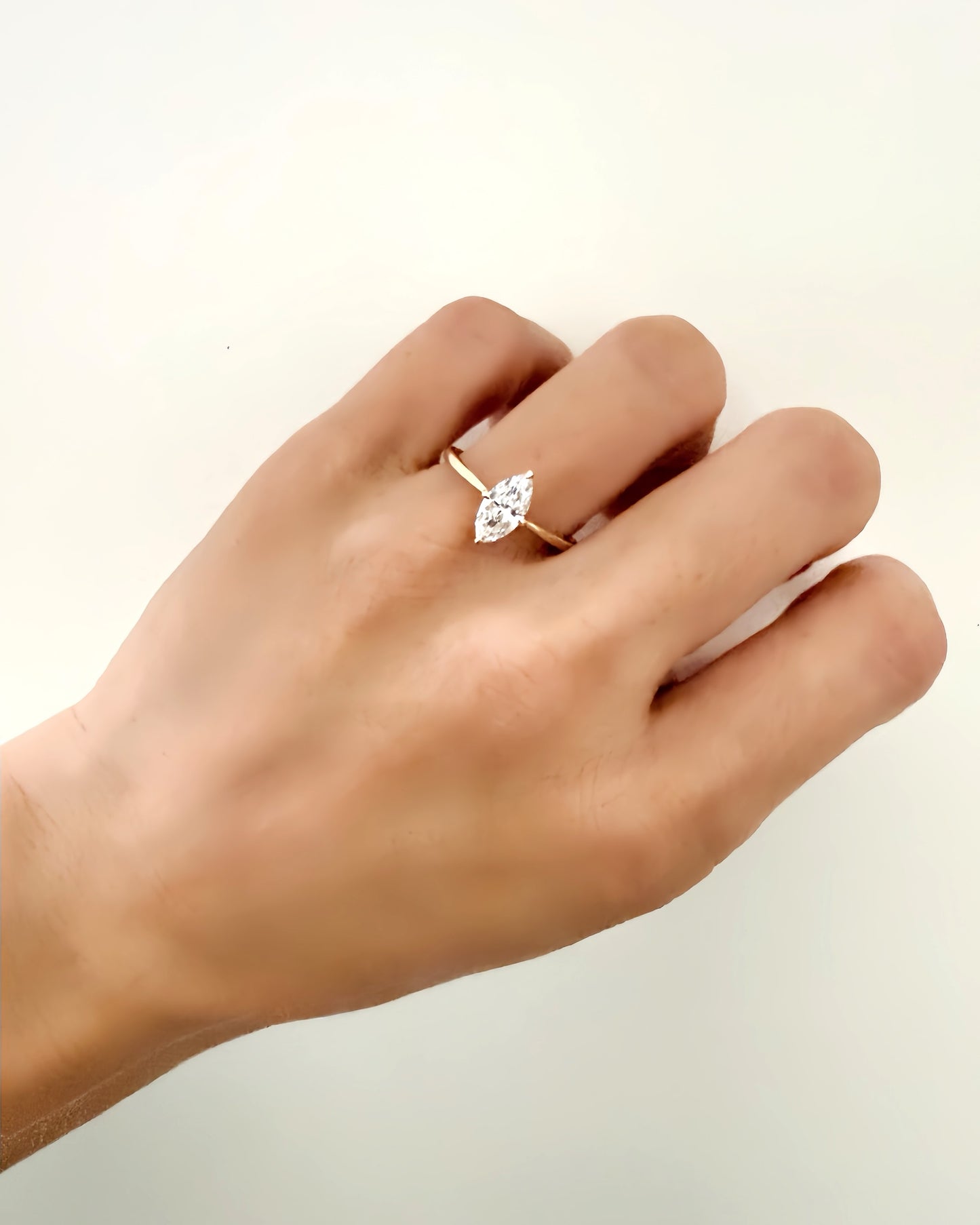 GAL 0.7ct marquise lab-grown diamond ring