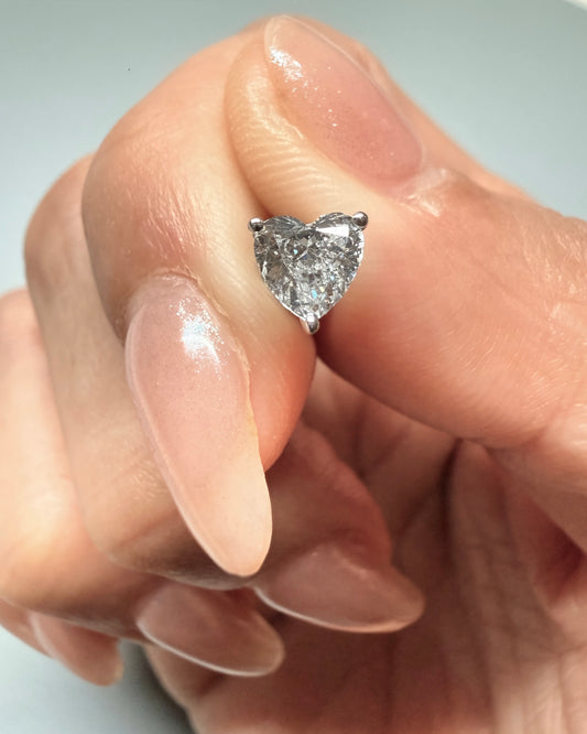 GAL 0.5ct heart lab-grown diamond earrings