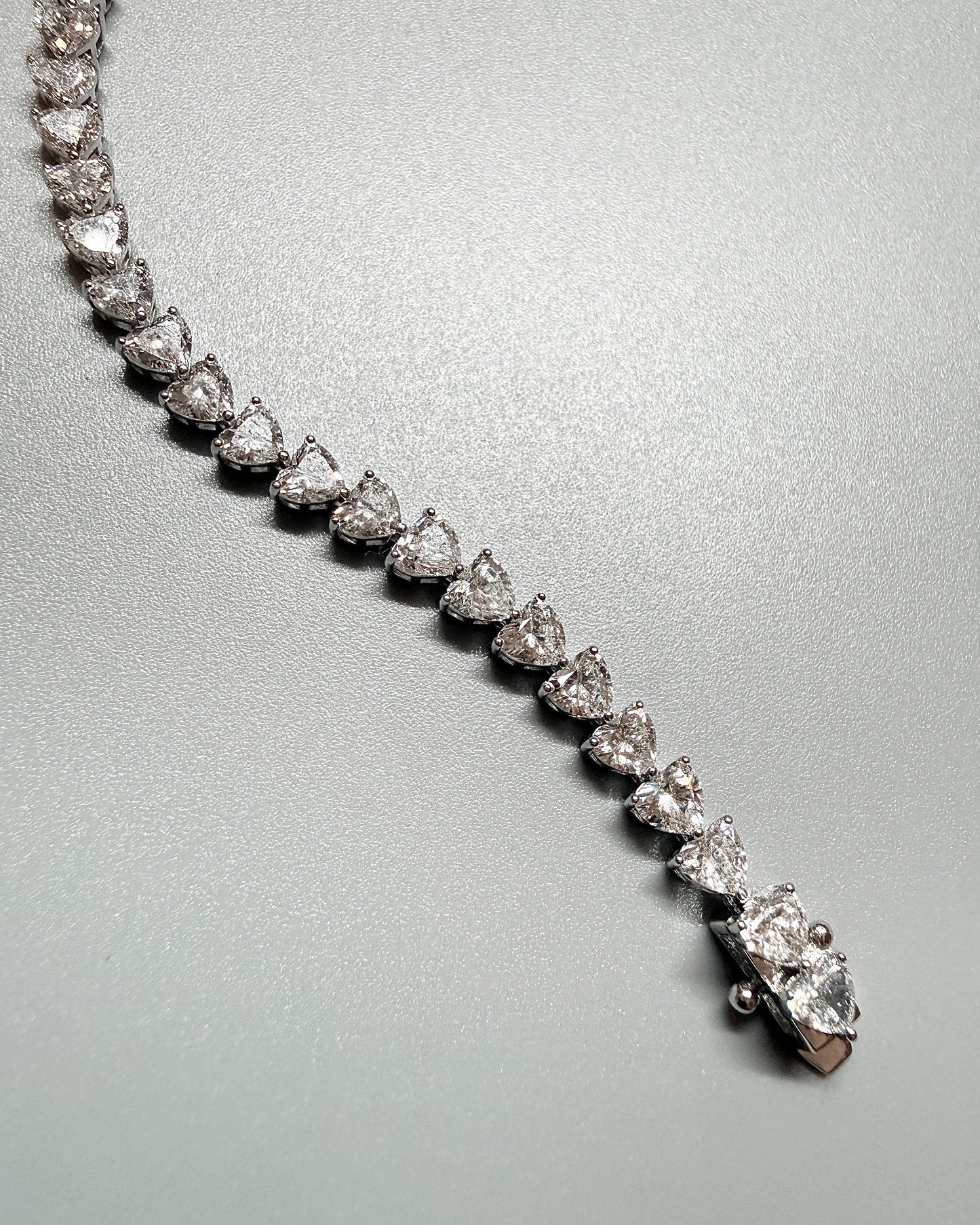 GAL 0.15ct heart  lab diamonds tennis bracelet