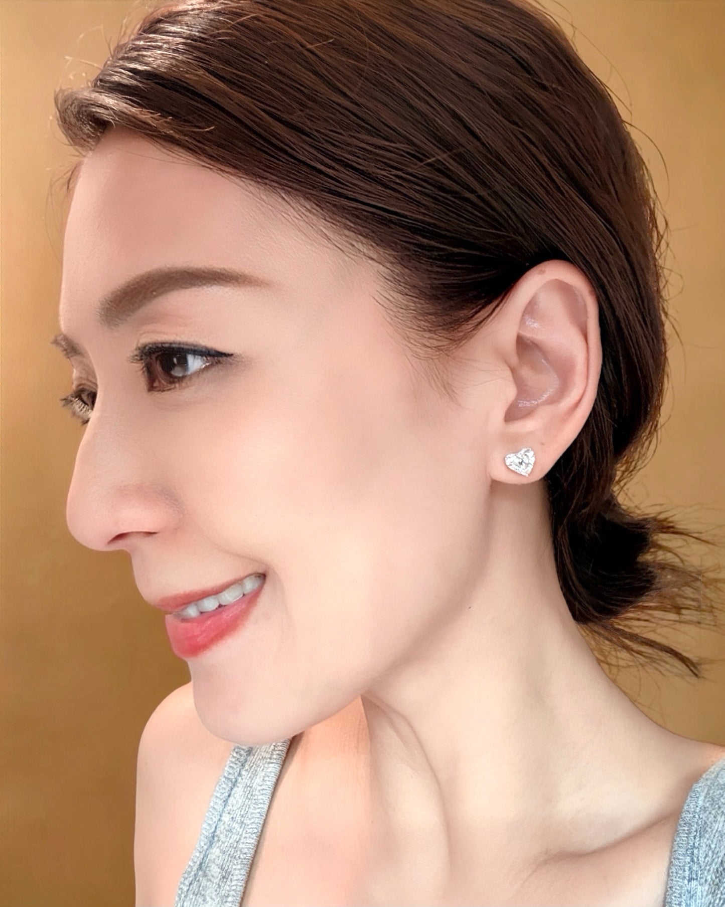 GAL 1.5ct heart lab-grown diamond earrings