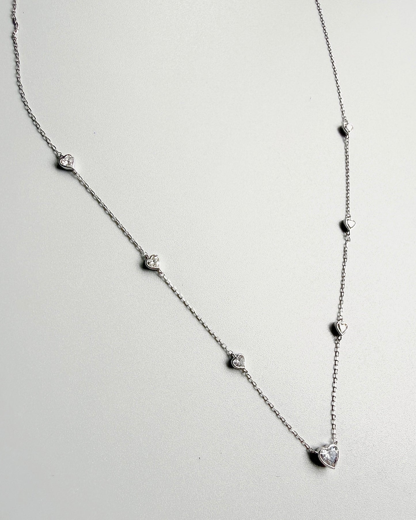 GAL 0.5ct heart bezel lab-grown diamond necklace