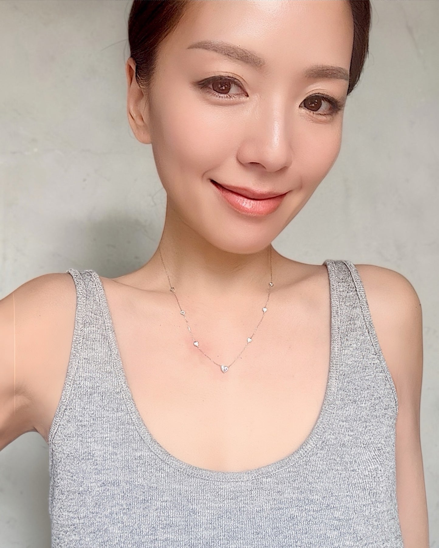GAL 0.5ct heart bezel lab-grown diamond necklace