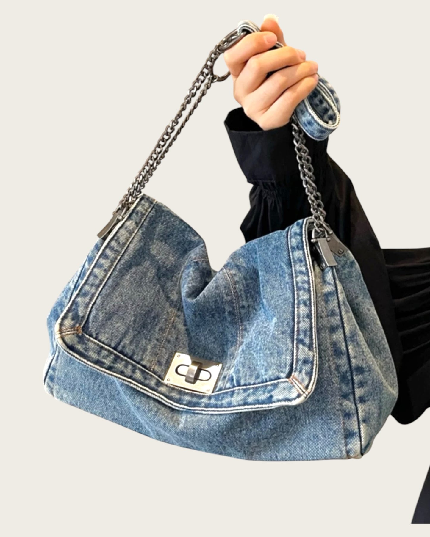 wash denim massager handbag *pre-order*