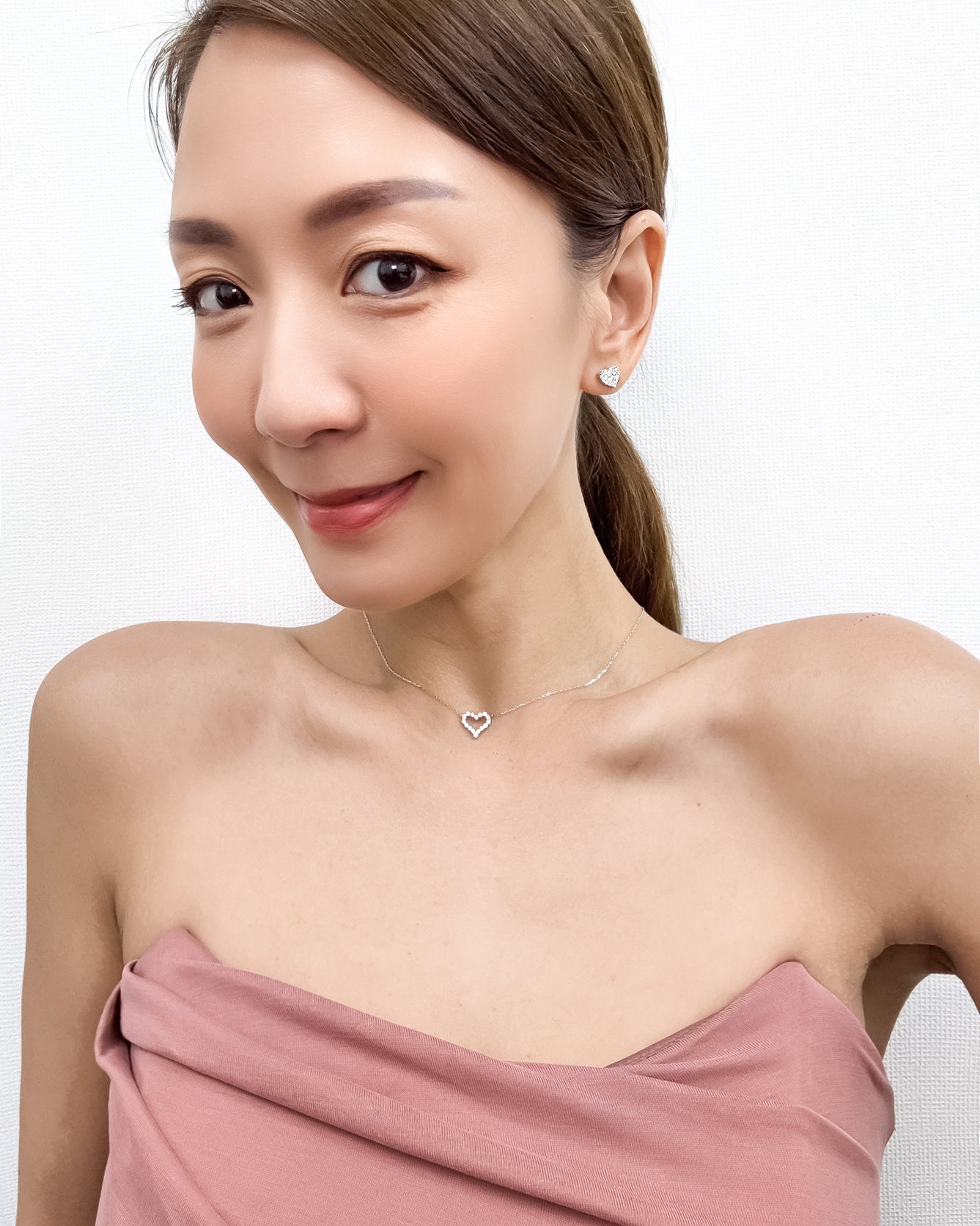 GAL 18K lab-grown heart illusion diamond earrings *pre-order*