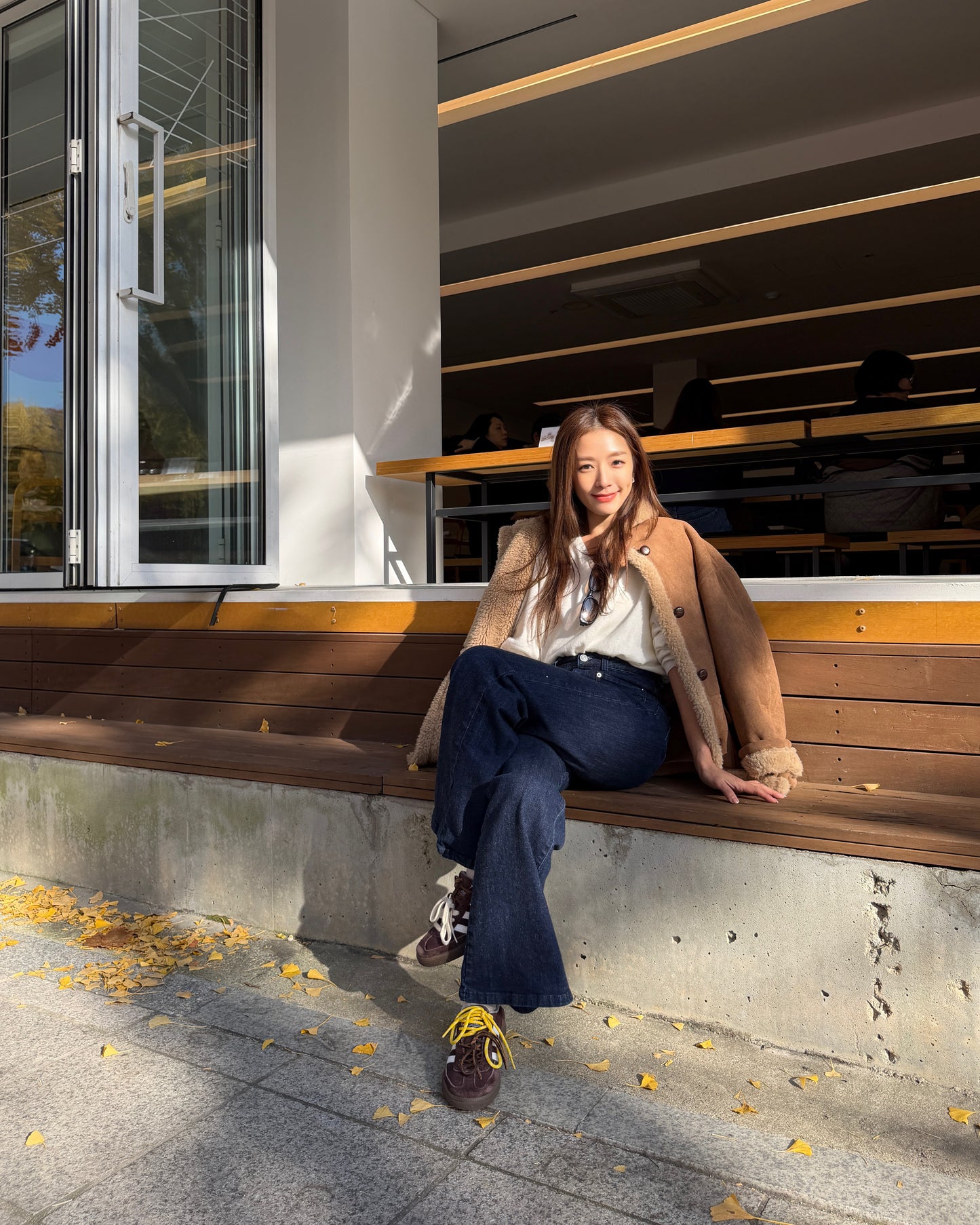 beige faux suede w/ fur inner reversible jacket *pre-order*