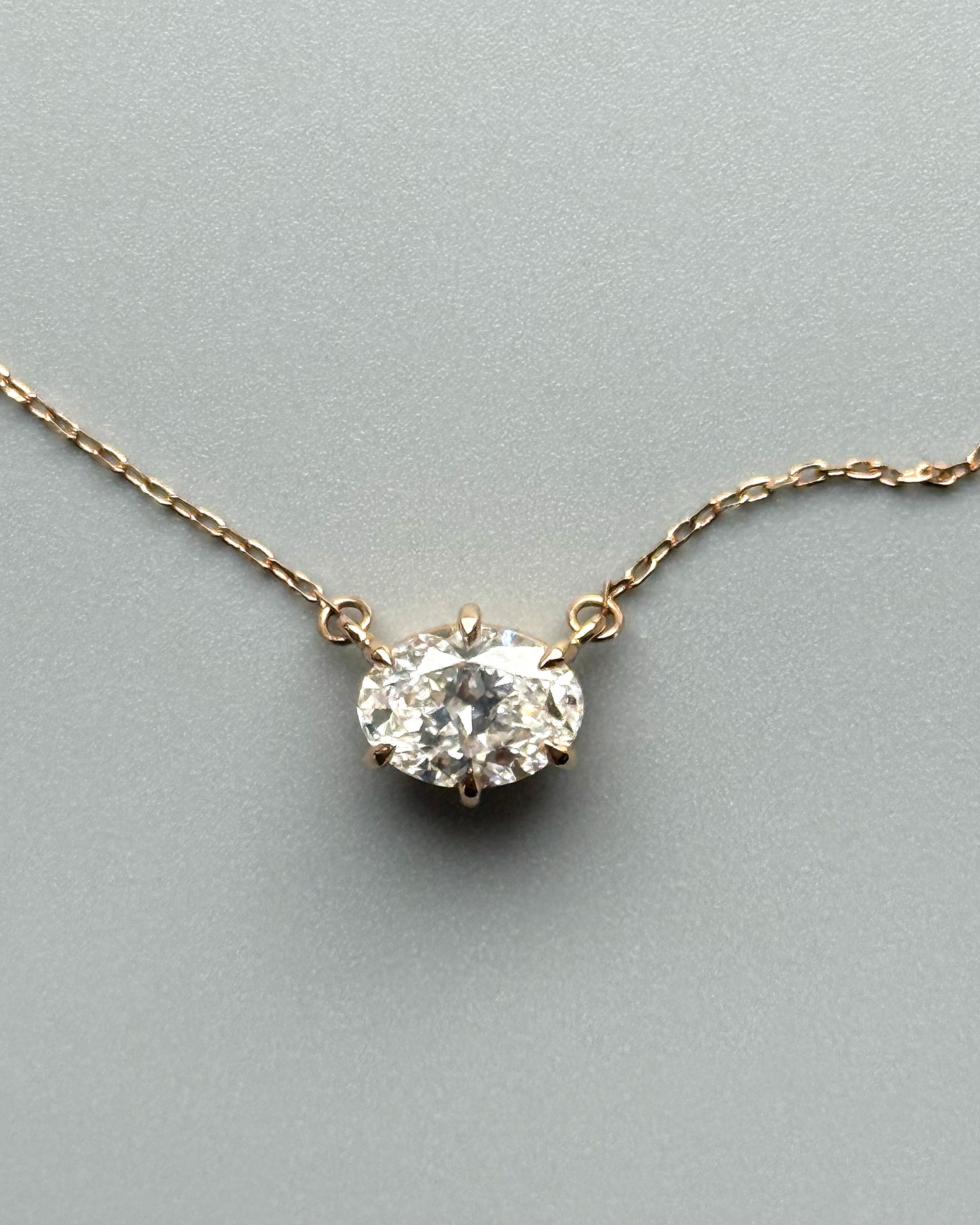 GAL 1ct oval lab diamonds necklace *pre-order*