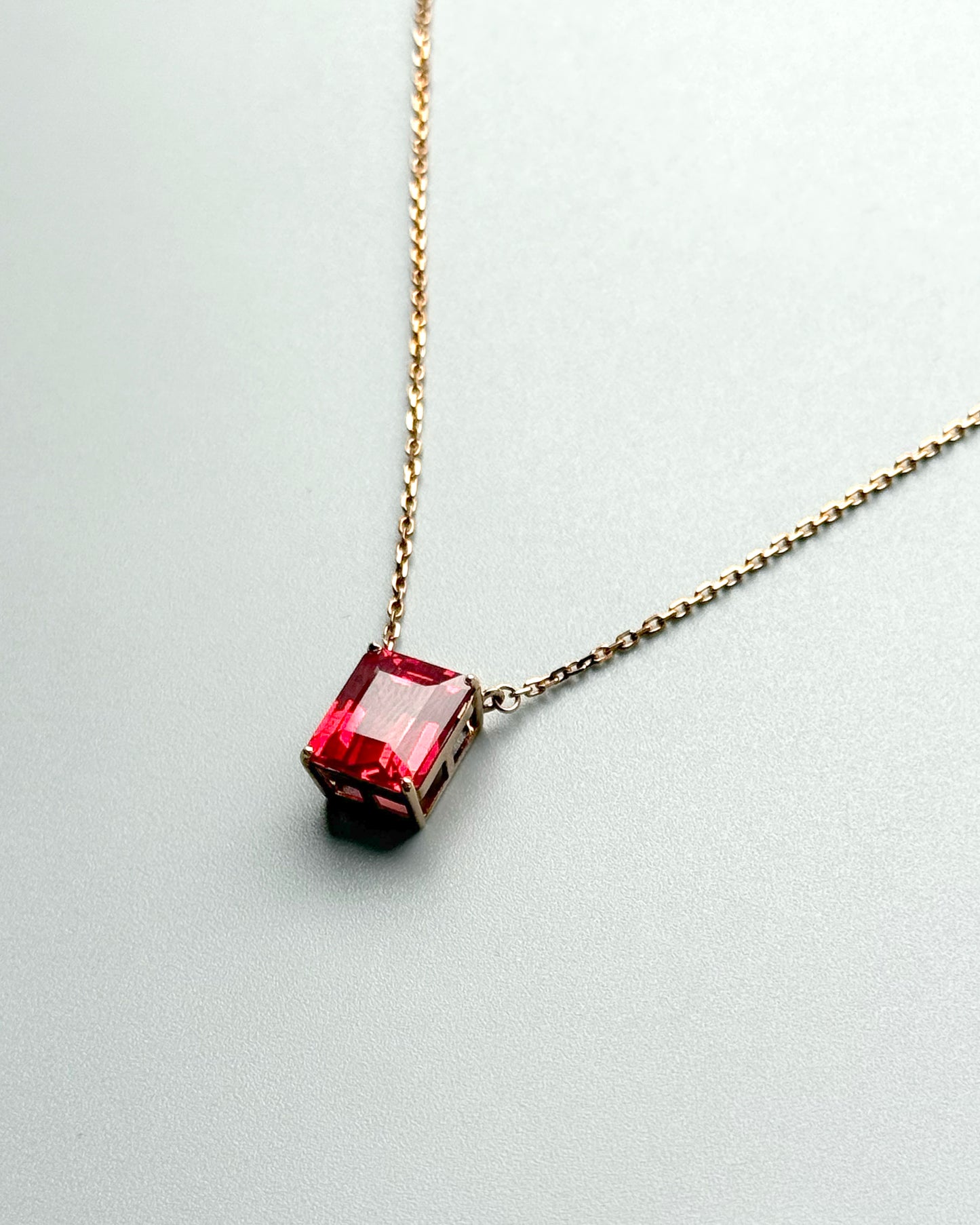 GAL 3ct ruby emerald lab diamond necklace *pre-order*