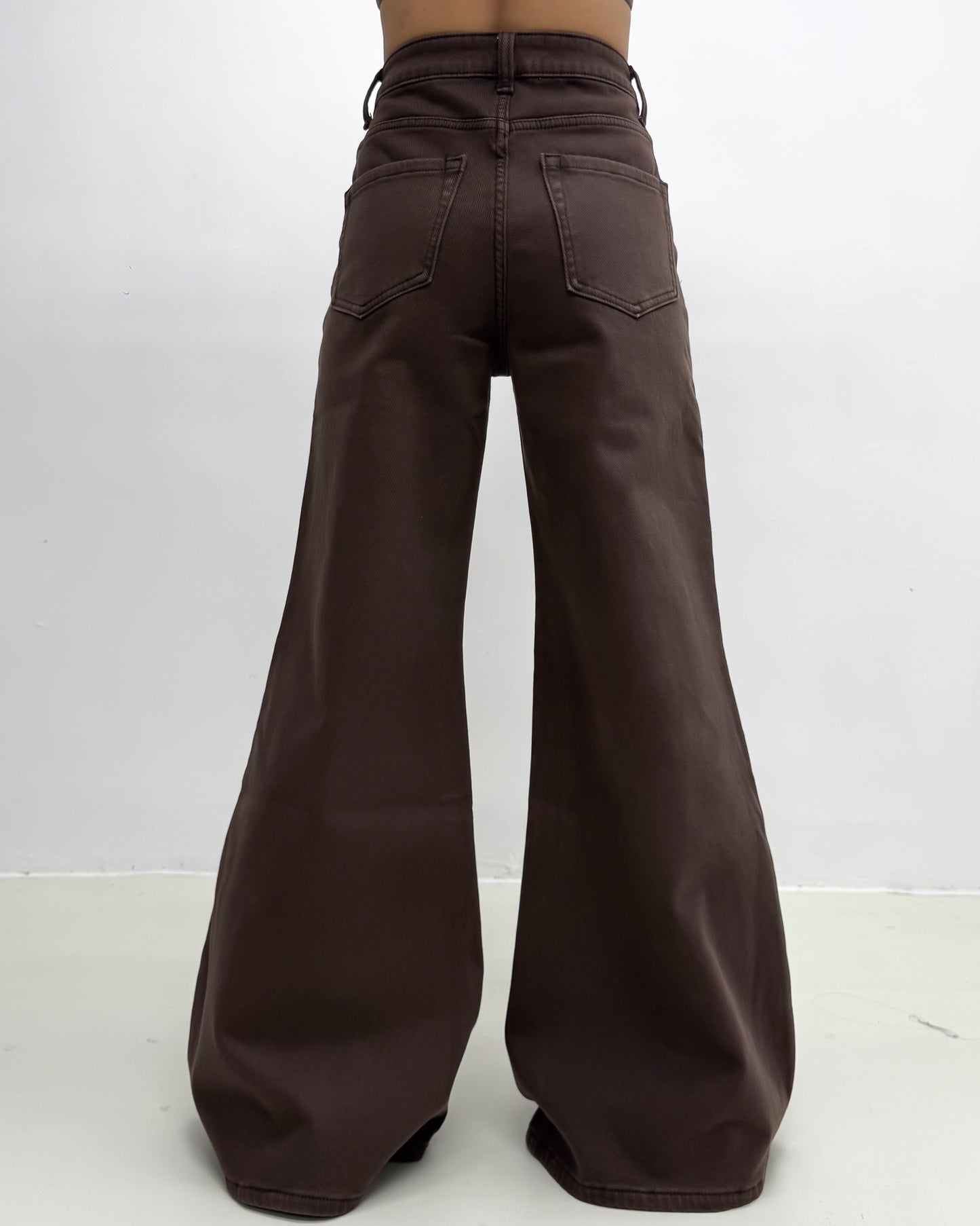 brown denim flare jeans *pre-order*