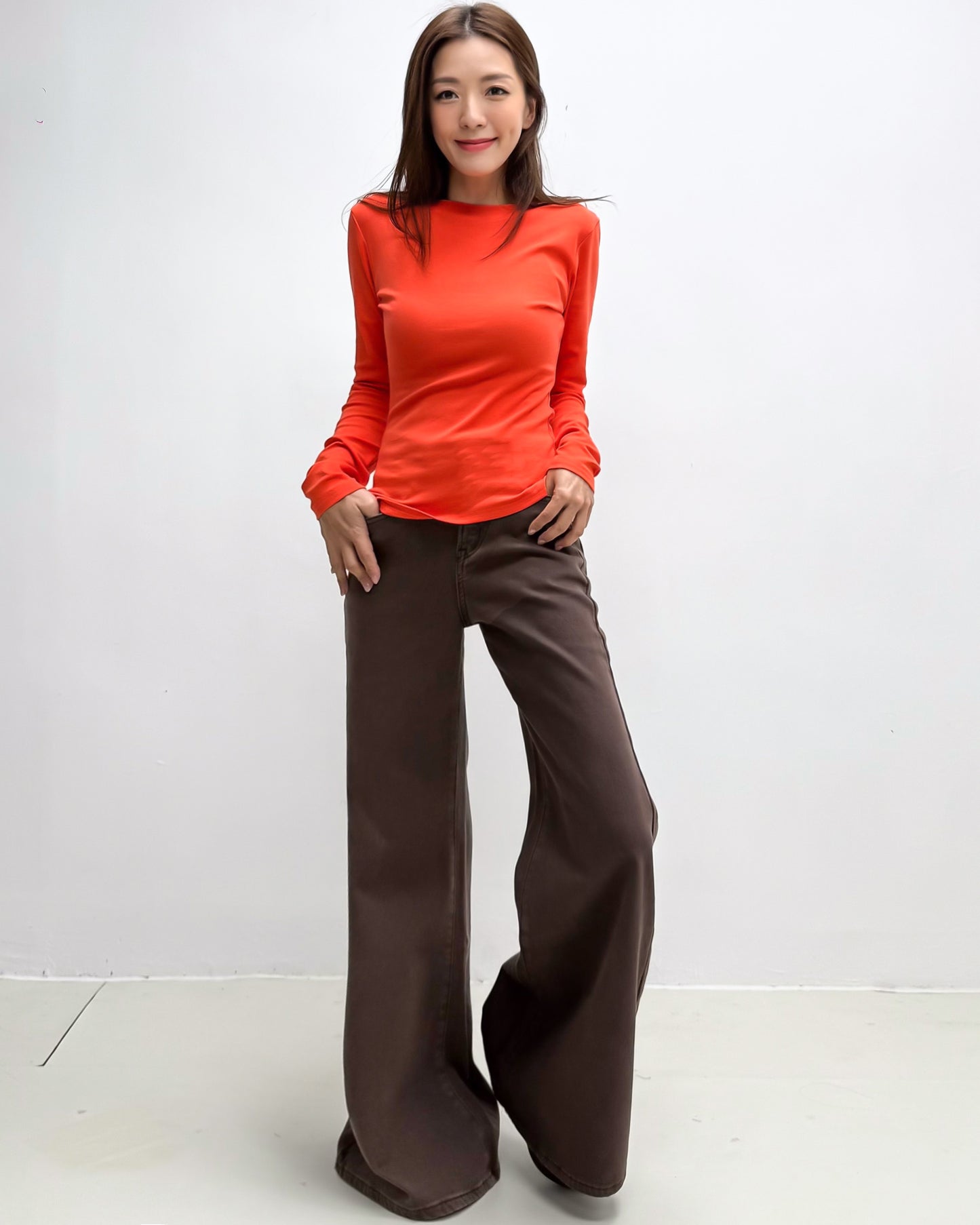 brown denim flare jeans *pre-order*