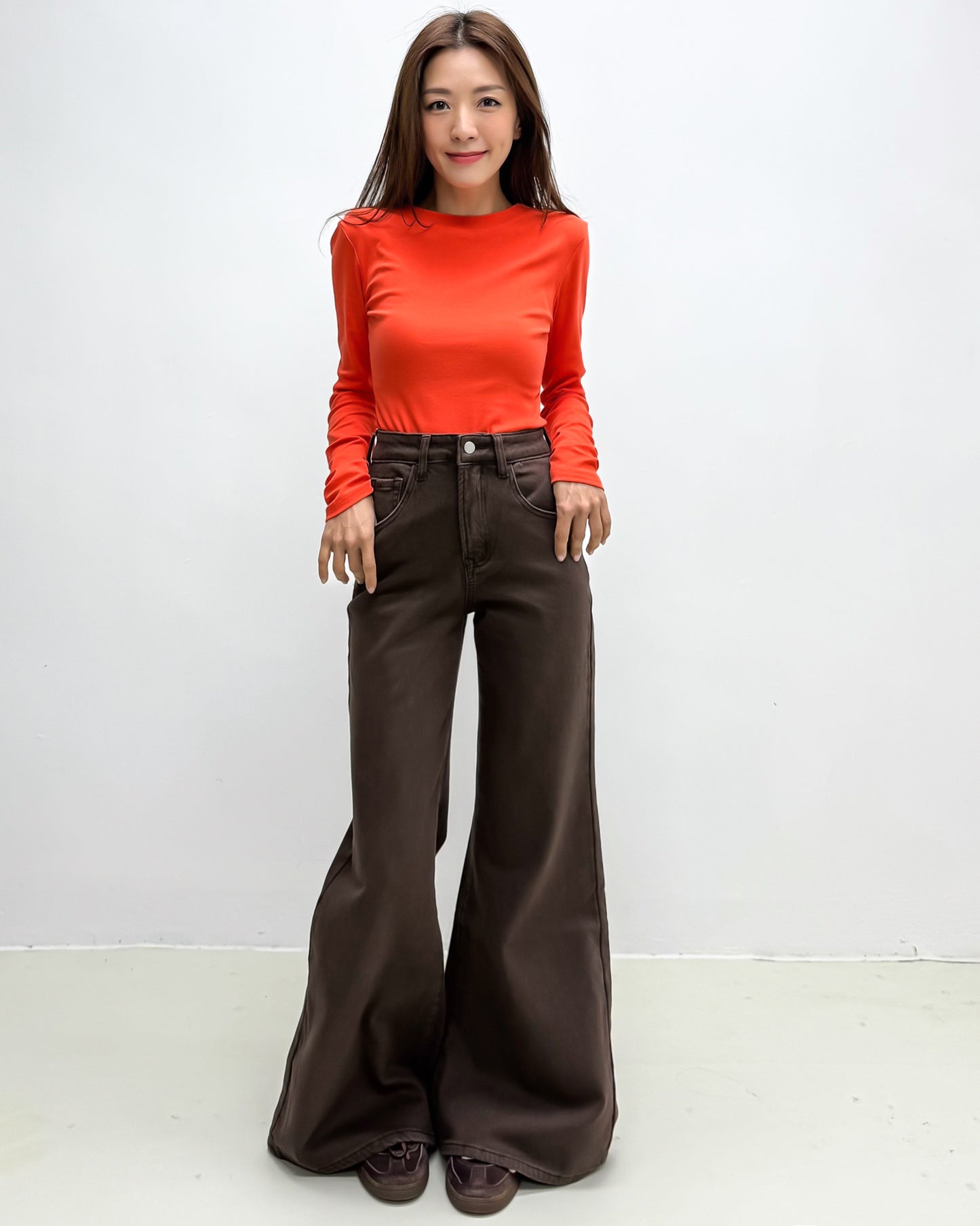 brown denim flare jeans *pre-order*