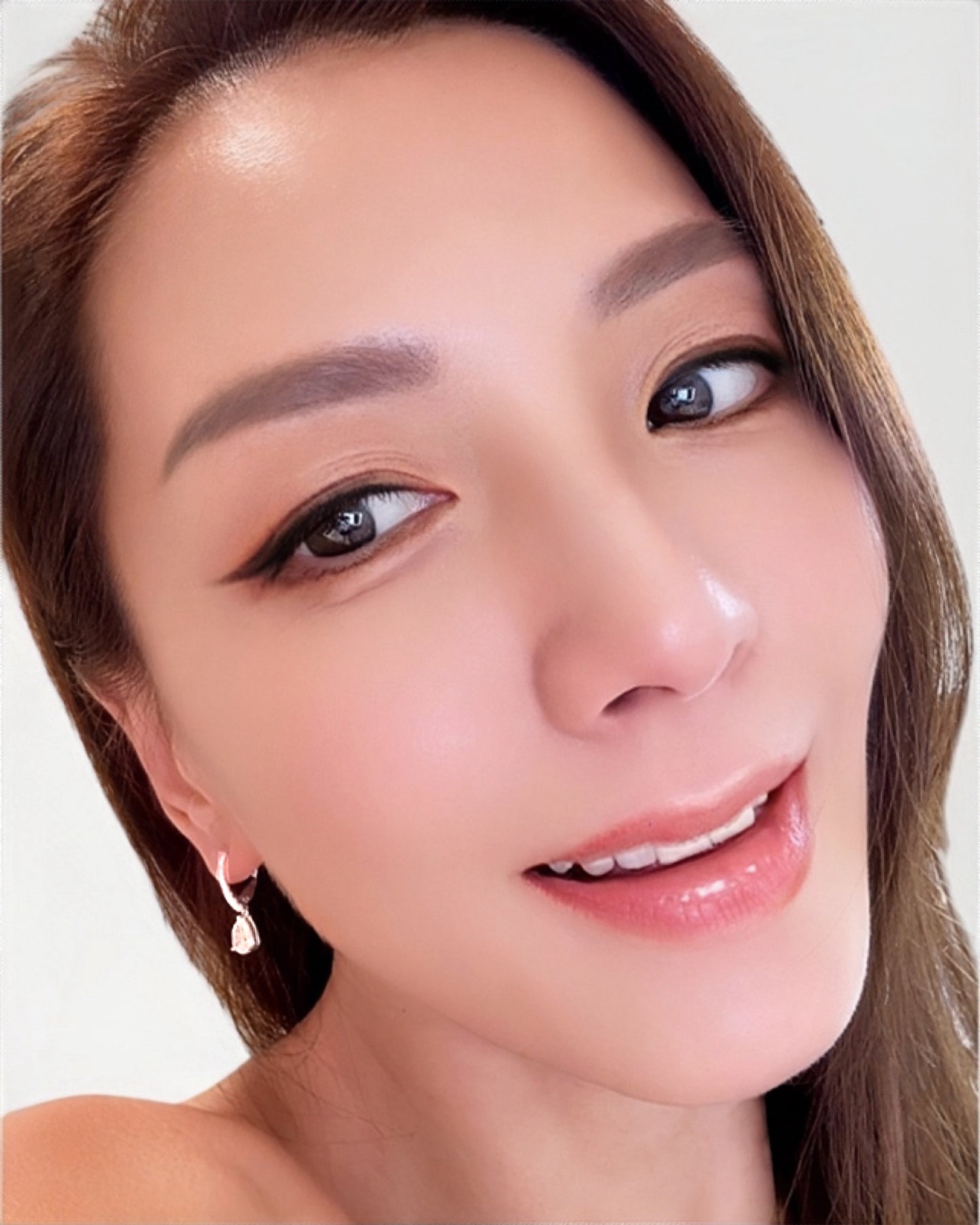 GAL 0.7ct pear halo lab-grown diamond drop earrings