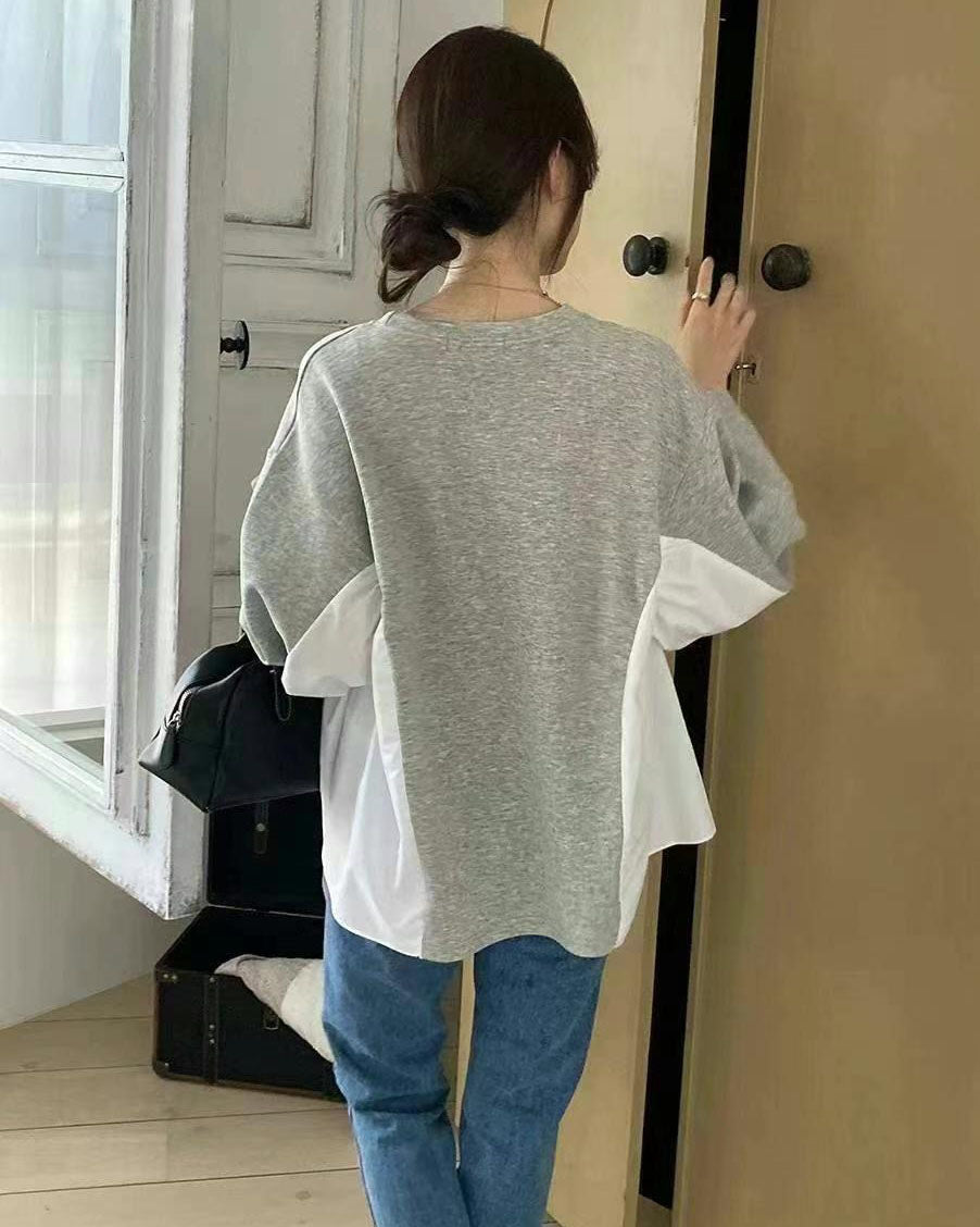 grey w/ ivory shirt sweatshirt *pre-order*