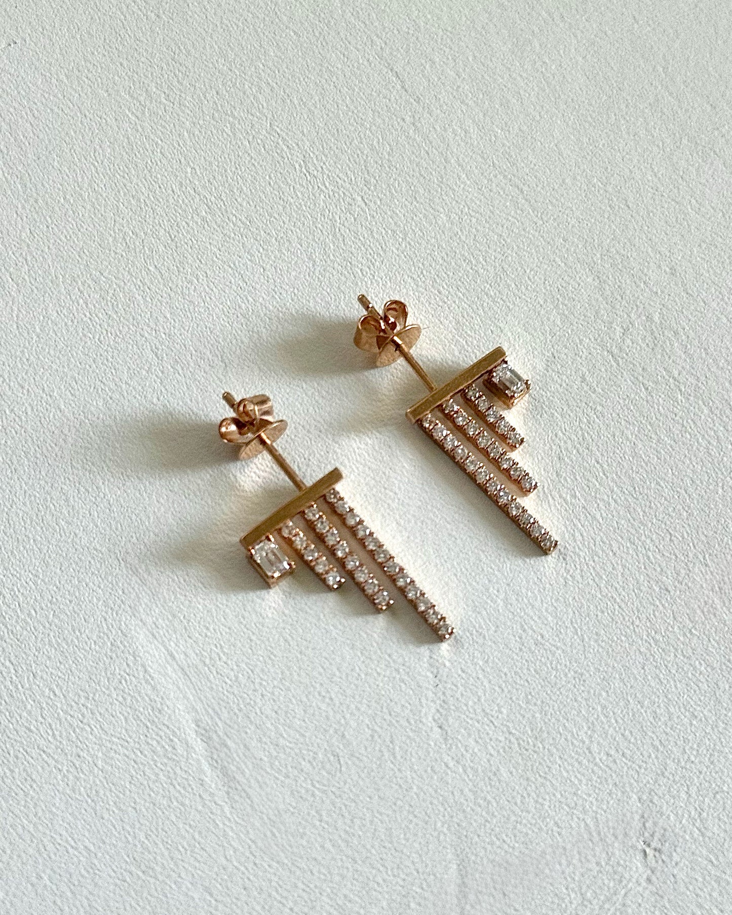 GAL lab-grown diamond baguette earrings