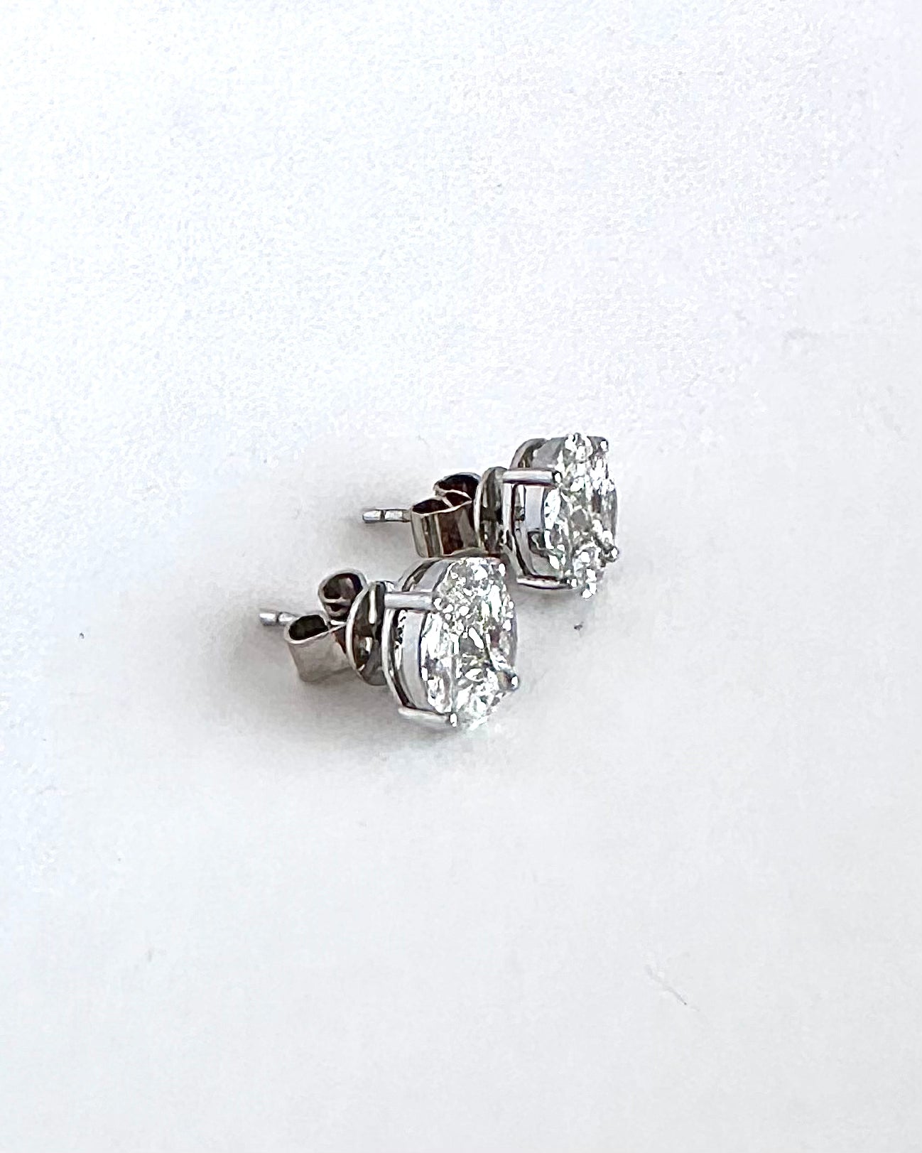 ASM round & pear double illusion lab-grown diamonds earrings *pre-order*