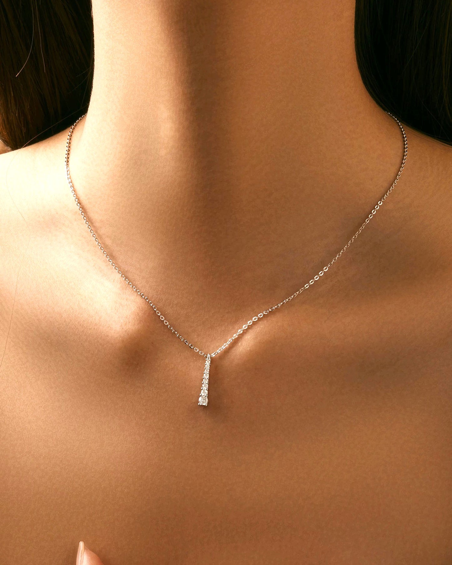 ASM illusion drop pendent lab-grown diamond necklace *pre-order*