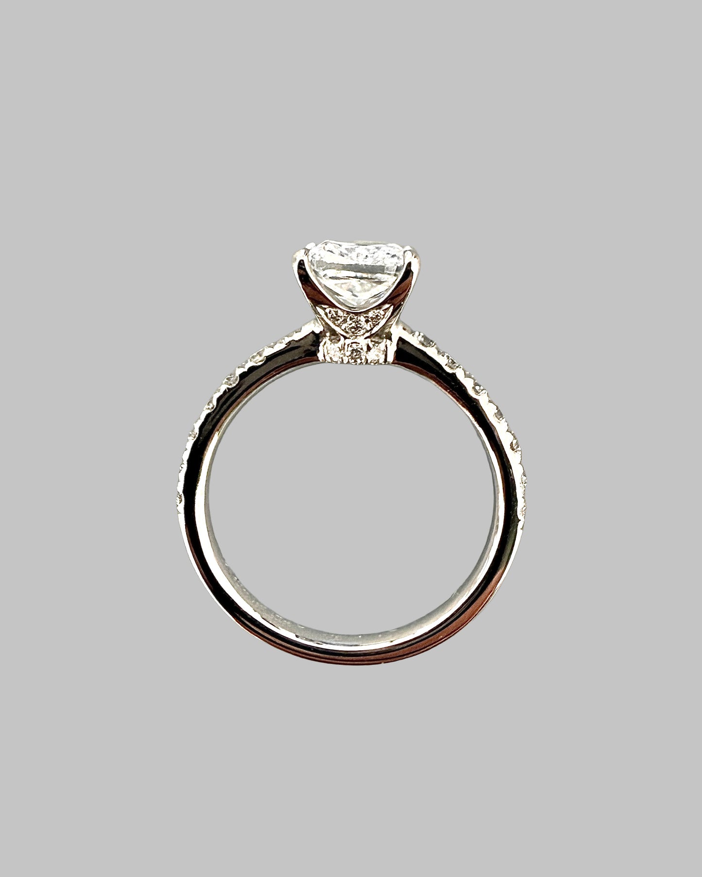 GAL 1ct radiant halo lab-grown diamond alloy ring