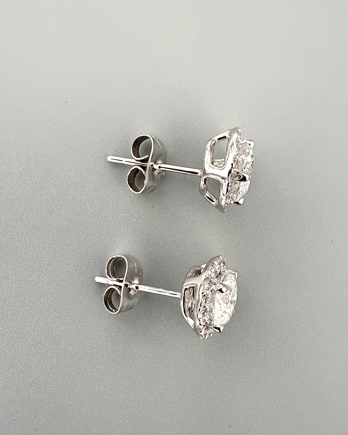 GAL 1ct round halo lab-grown diamond studded earrings *pre-order*