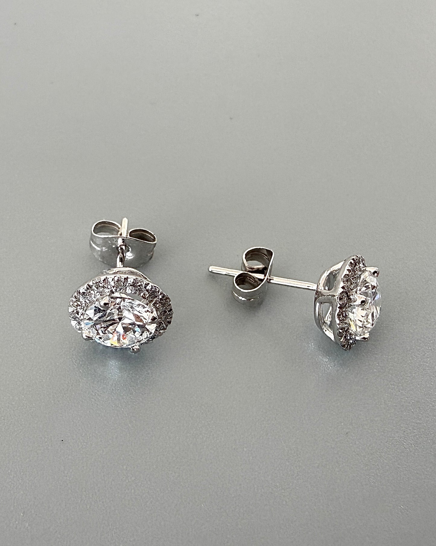 GAL 1ct round halo lab-grown diamond studded earrings *pre-order*