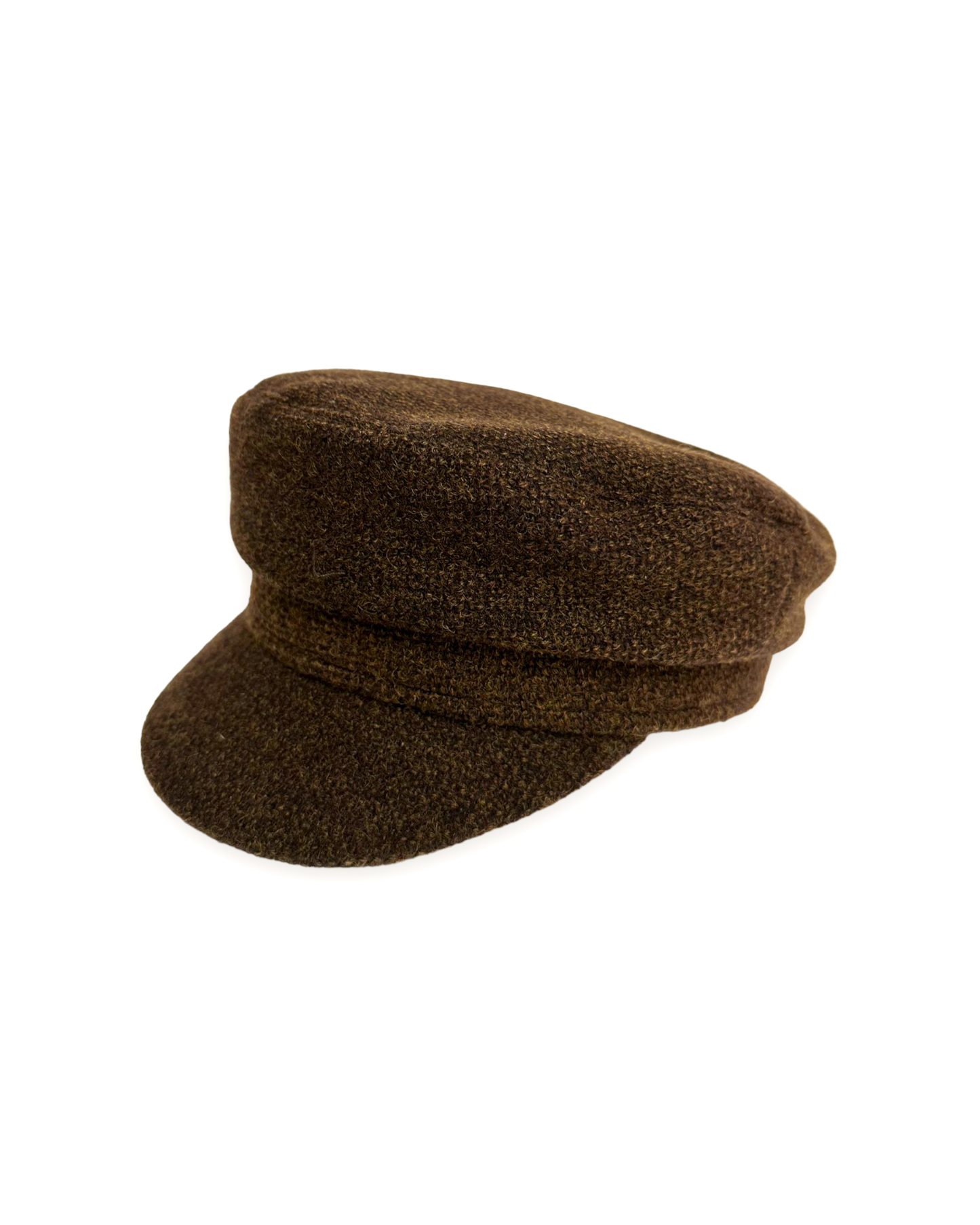 brown tweed cap