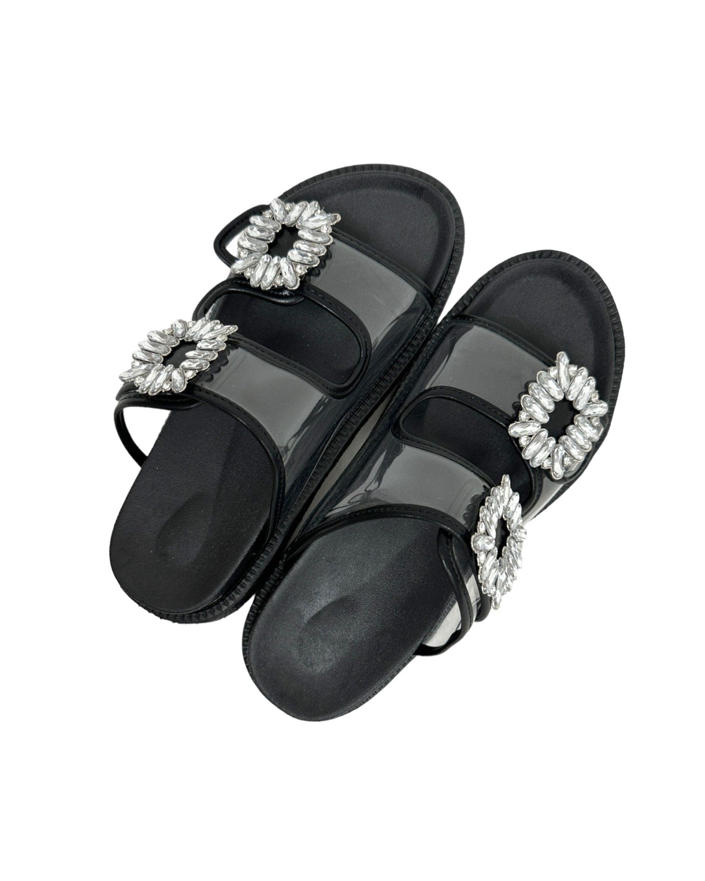 black diamonds buckles PVC strappy sandals *pre-order*