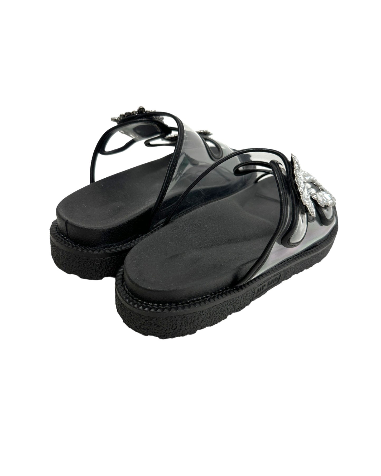 black diamonds buckles PVC strappy sandals *pre-order*