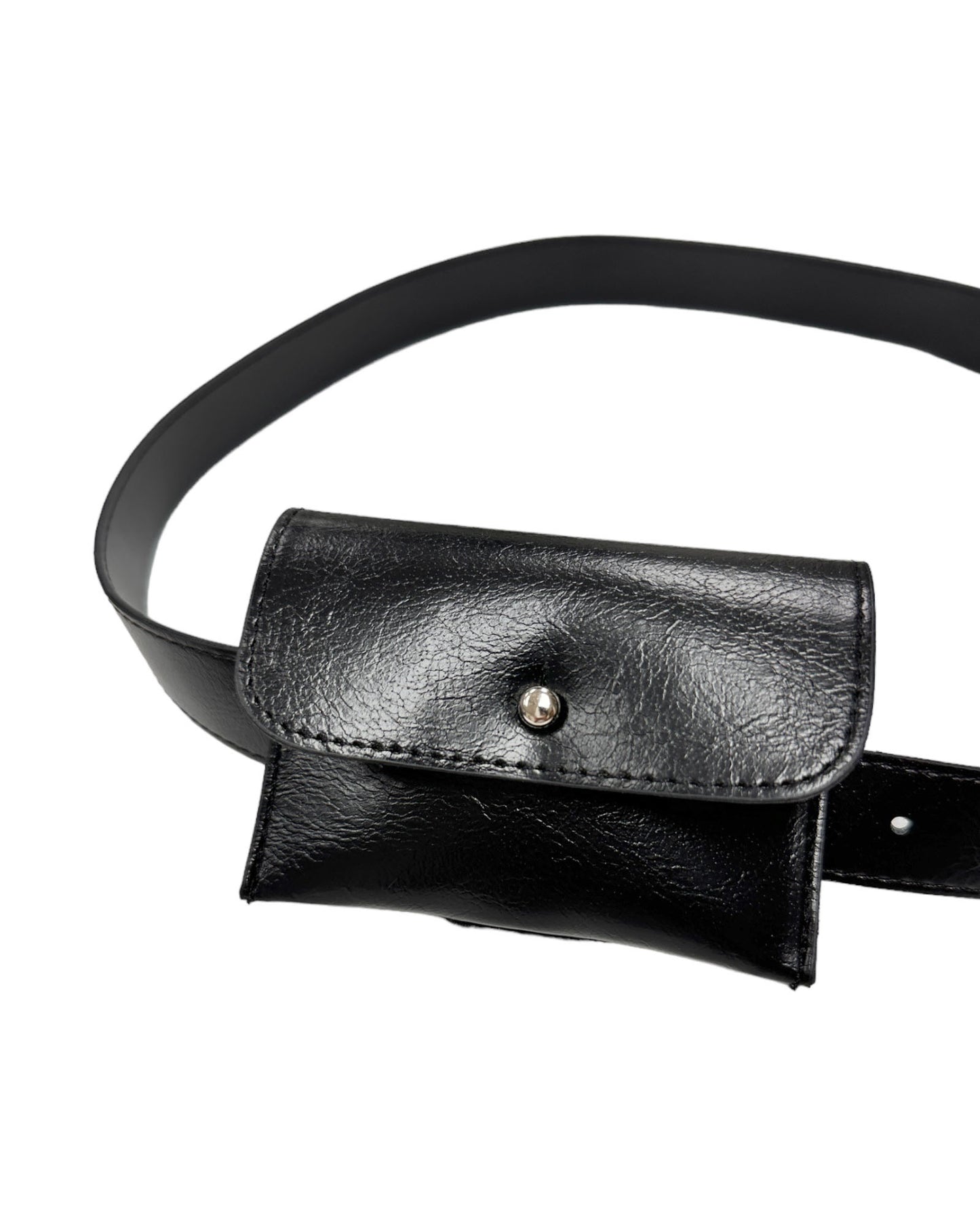 black pu leather pocket belt