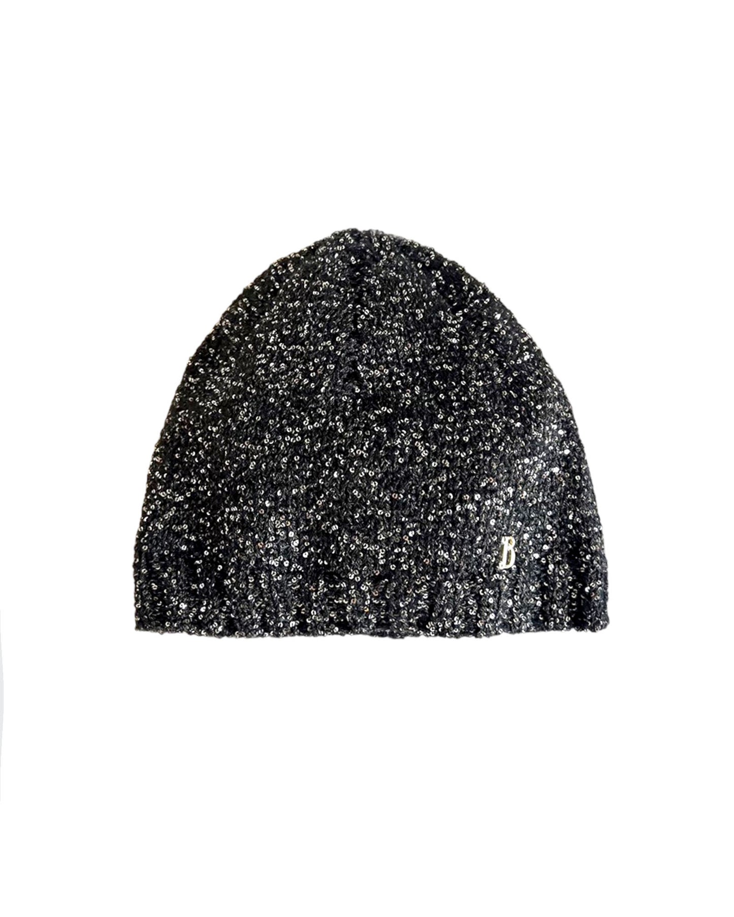 black luxe beads knitted beanie *pre-order*