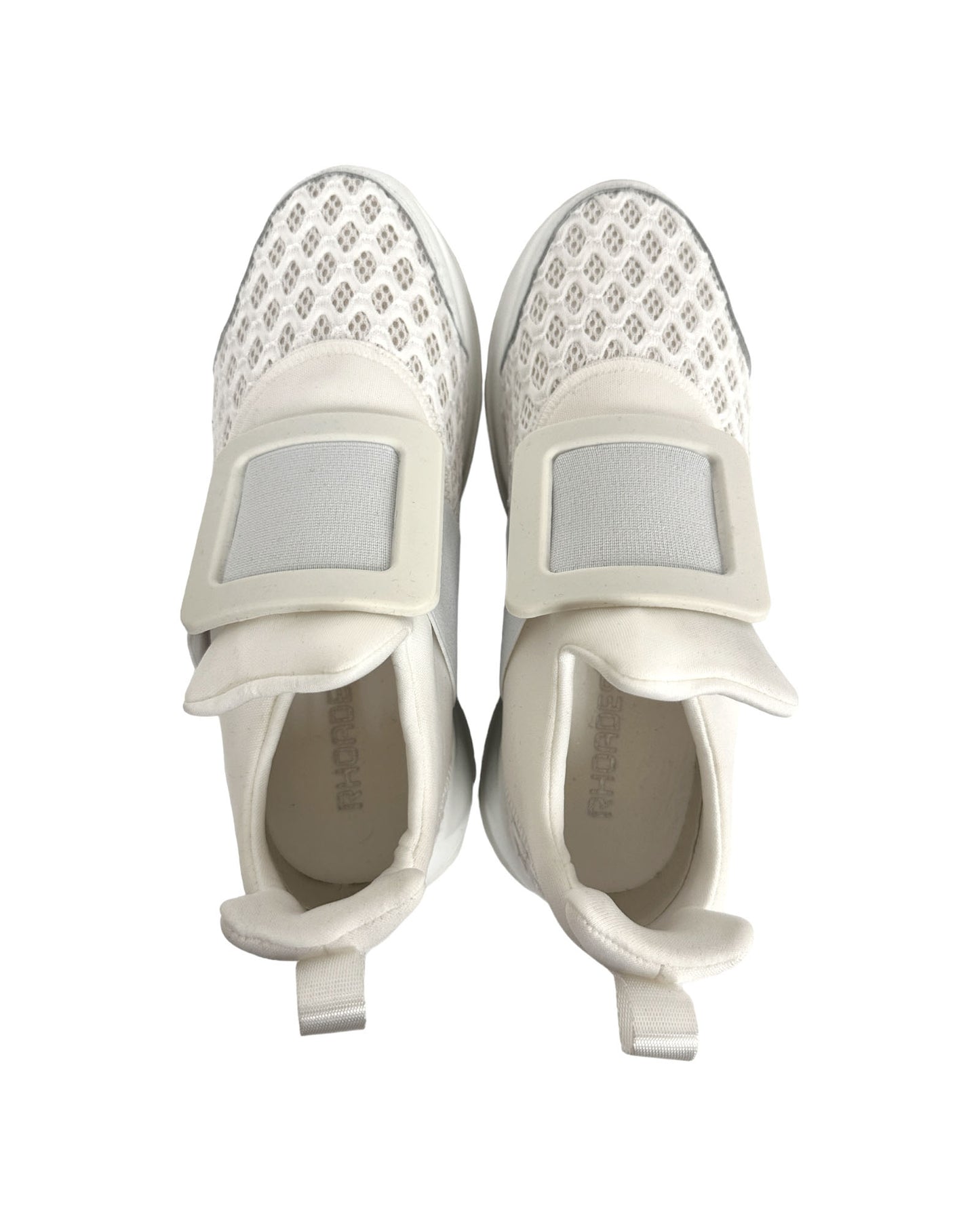 ivory neoprene square buckle sneakers *pre-order*