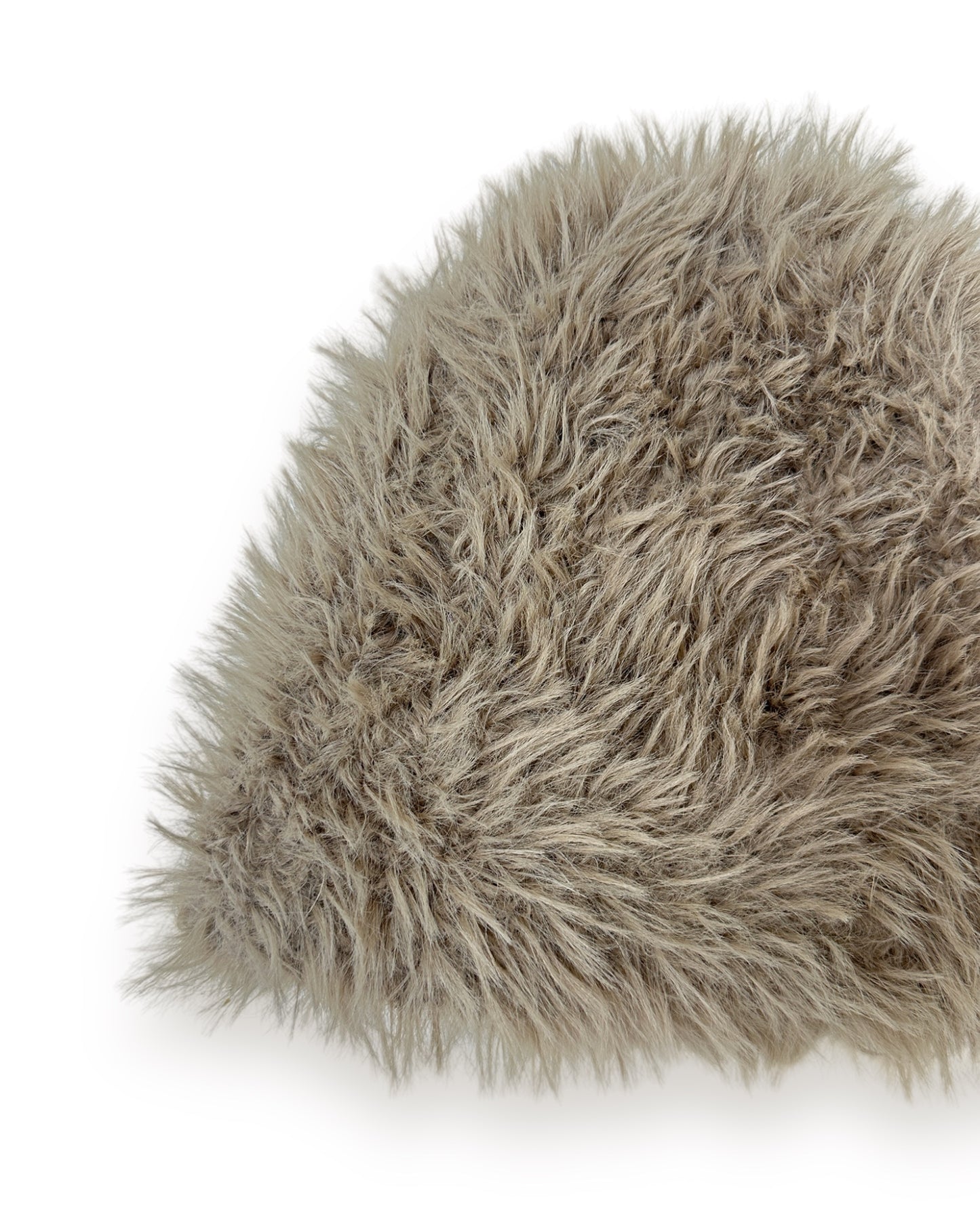 beige fluffy knitted beanie