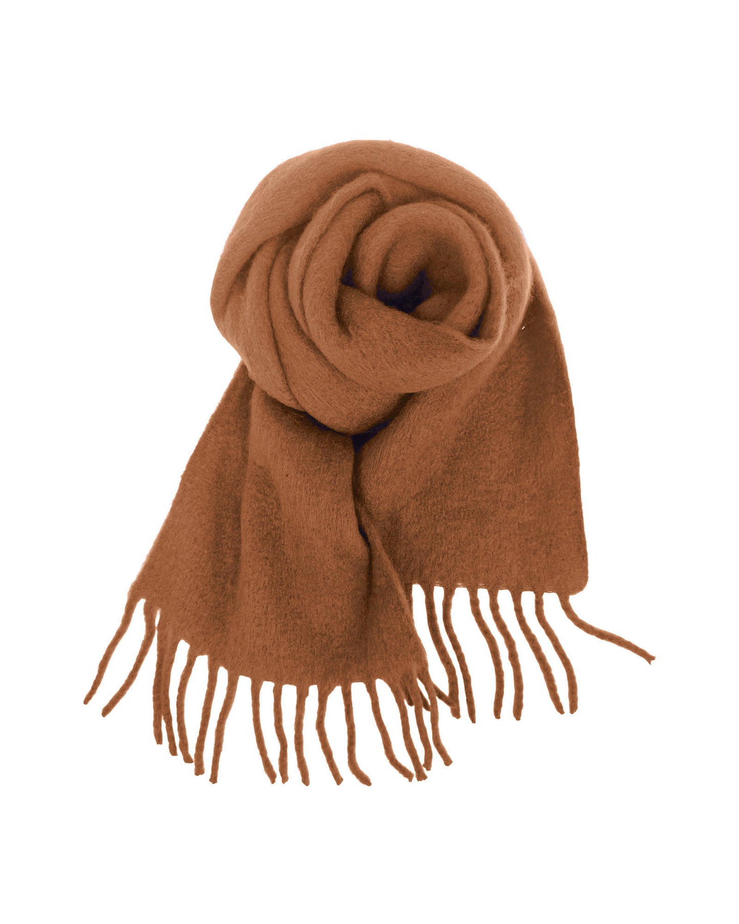 beige wool-blended tassels scarf *pre-order*